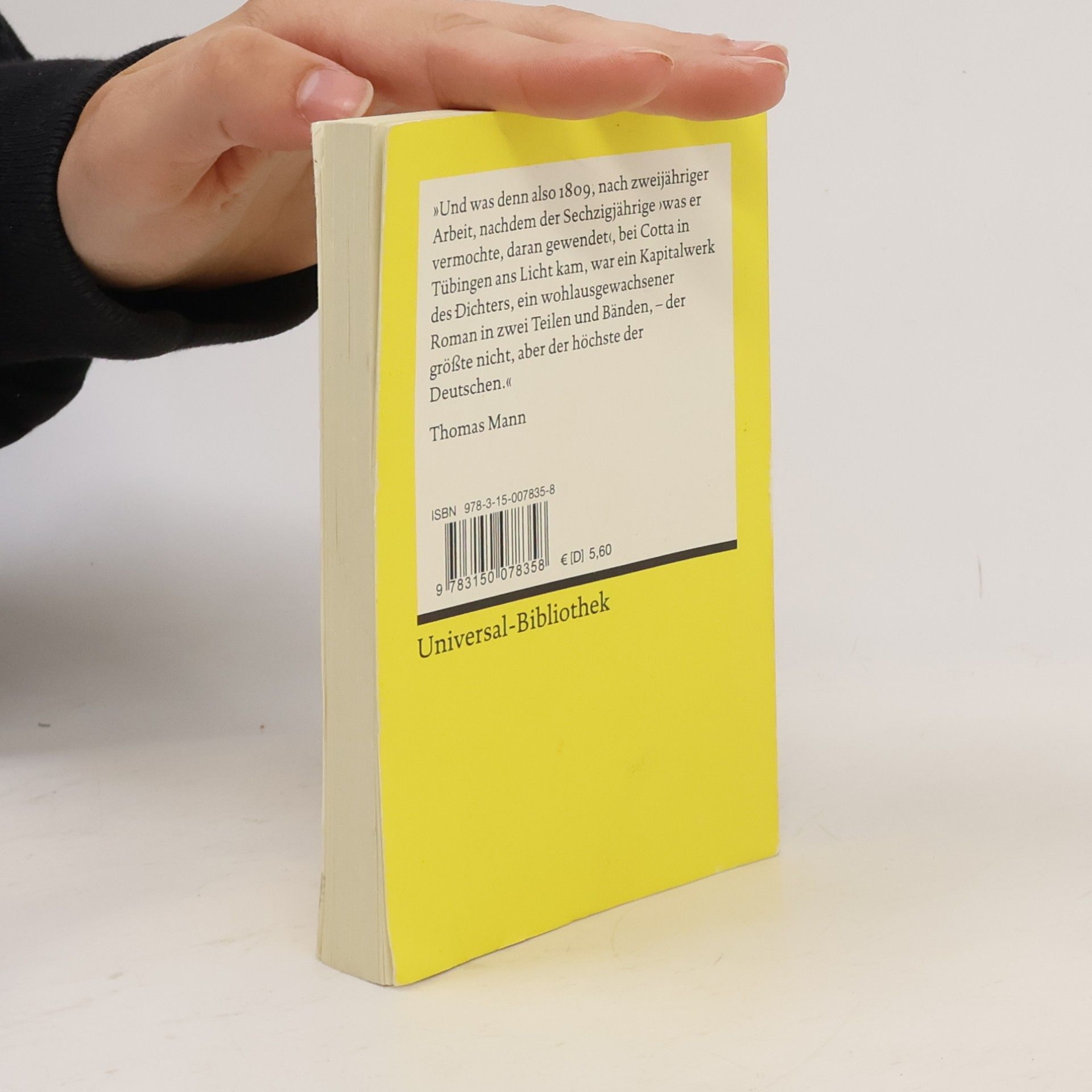 Johann Wolfgang von Goethe Die Wahlverwandtschaften