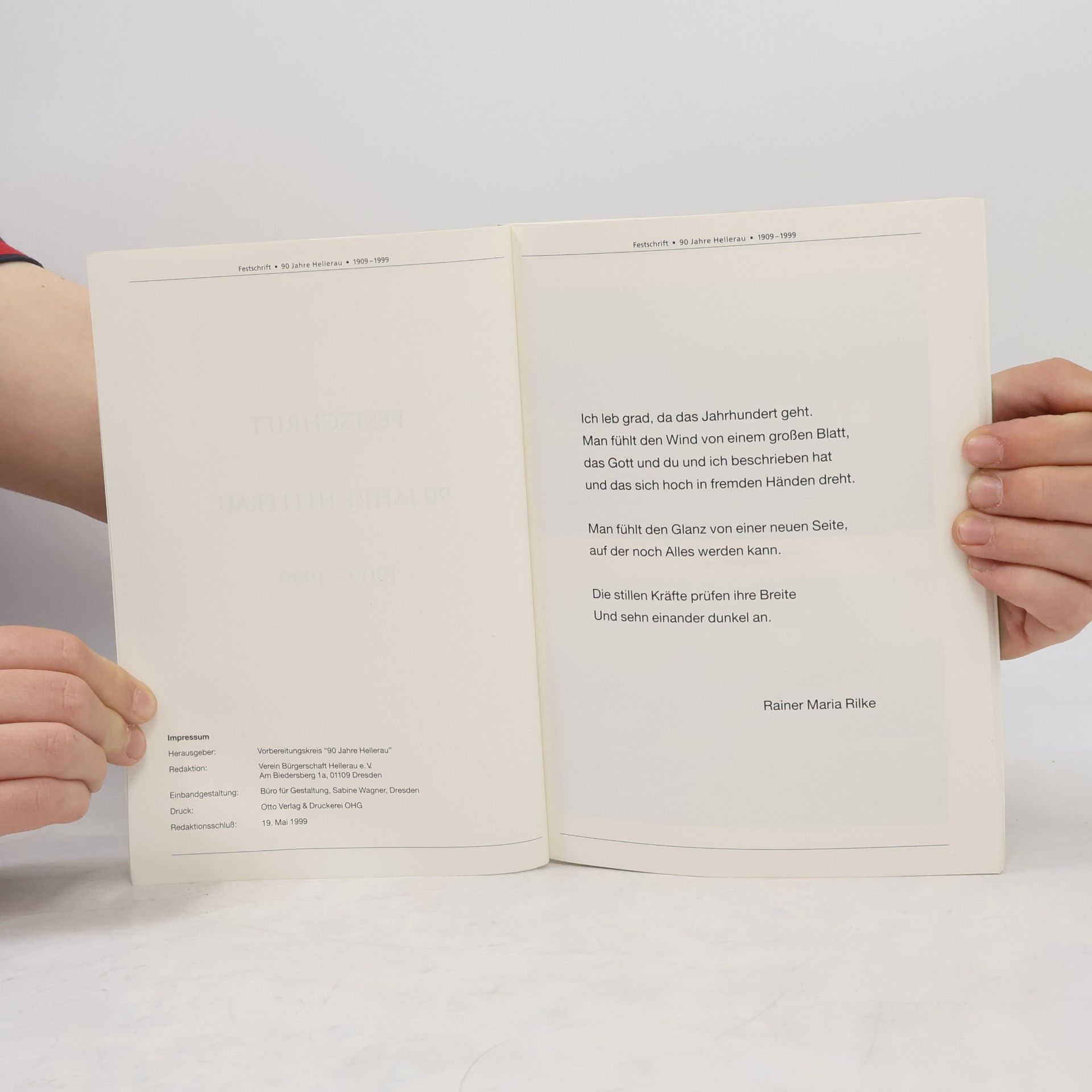 Autorenkollektiv Festschrift – 90 Jahre Hellerau. 1909-1999