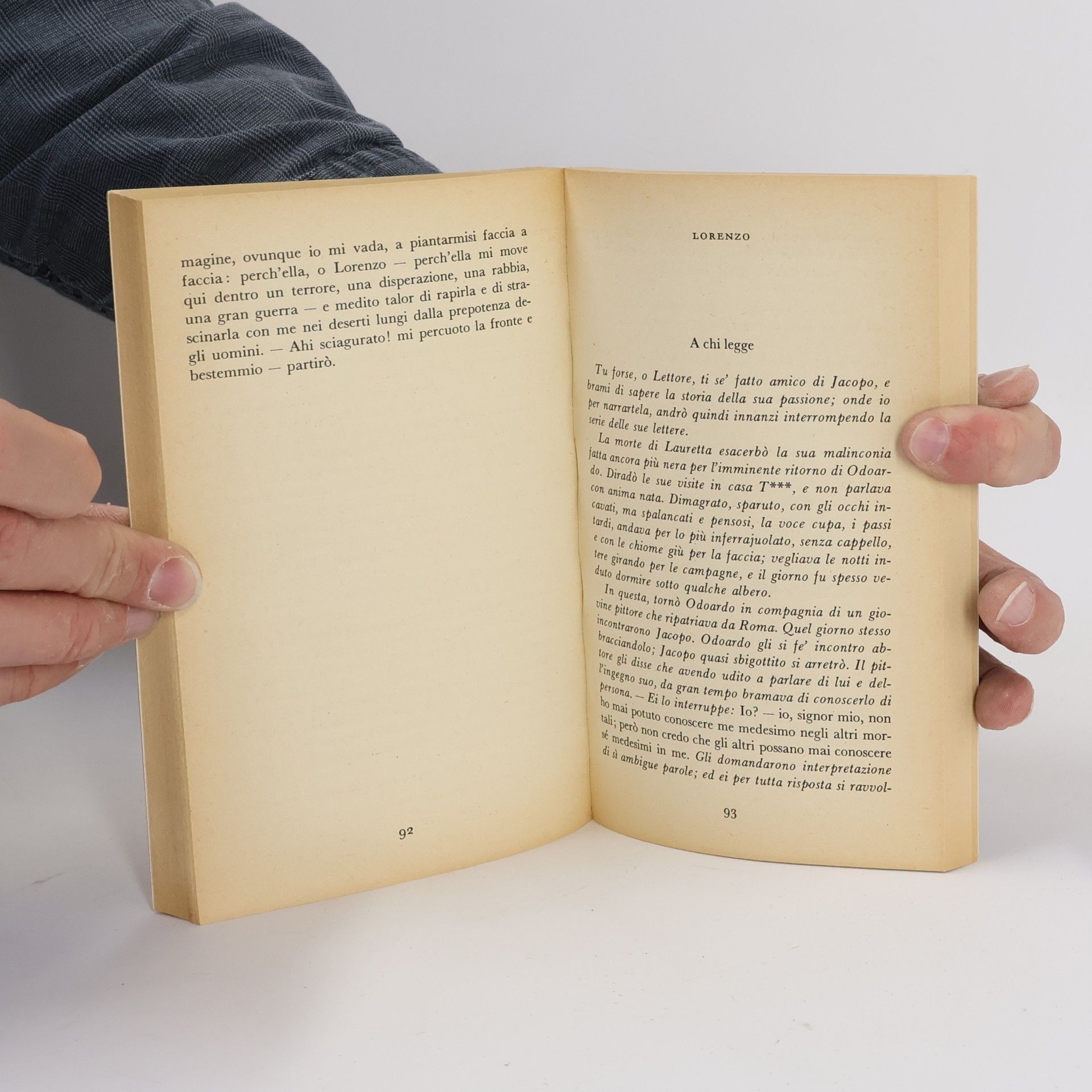 Ugo Foscolo Ultime lettere di Jacopo Ortis