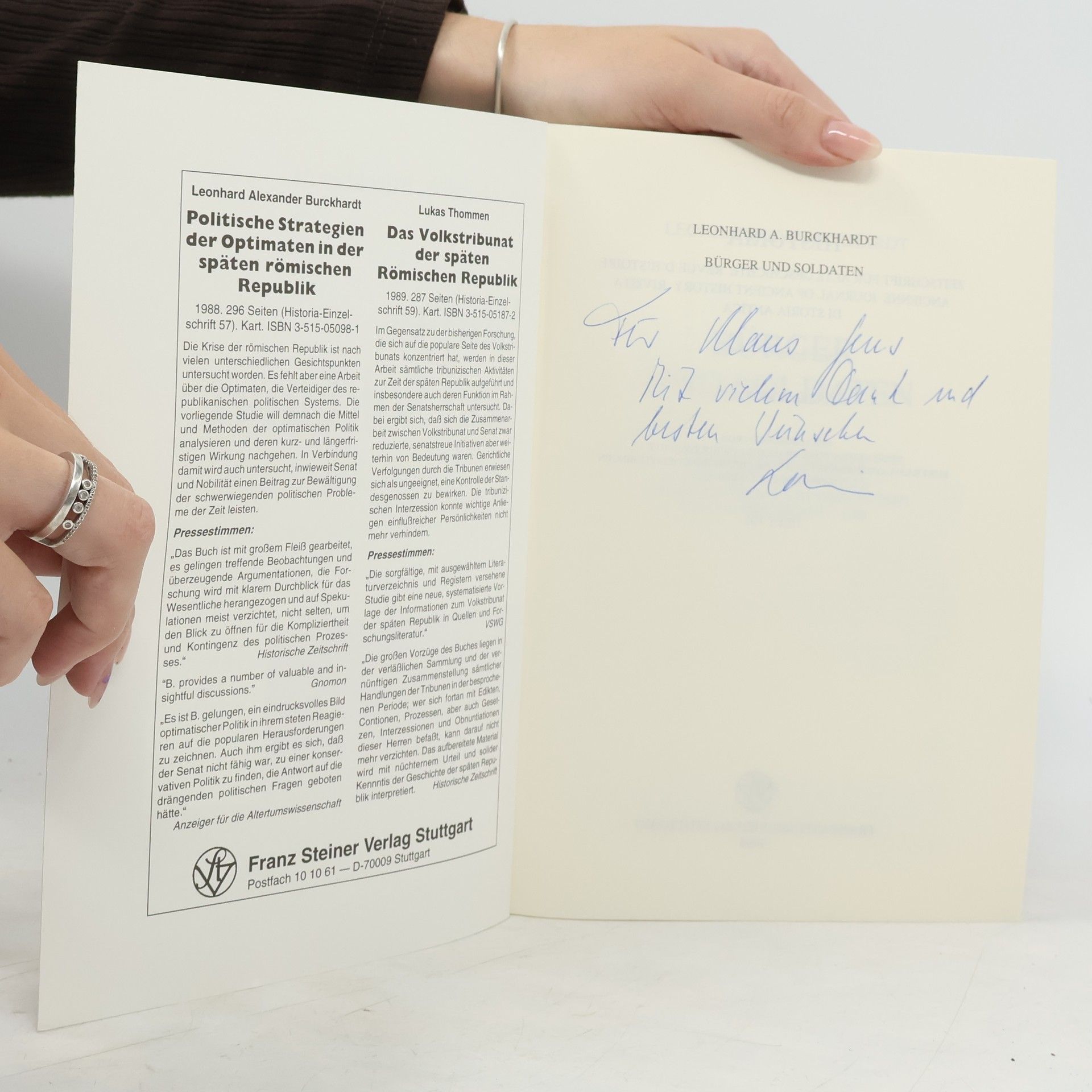 Leonhard Alexander Burckhardt Historia Einzelschriften - 101: Bürger und Soldaten