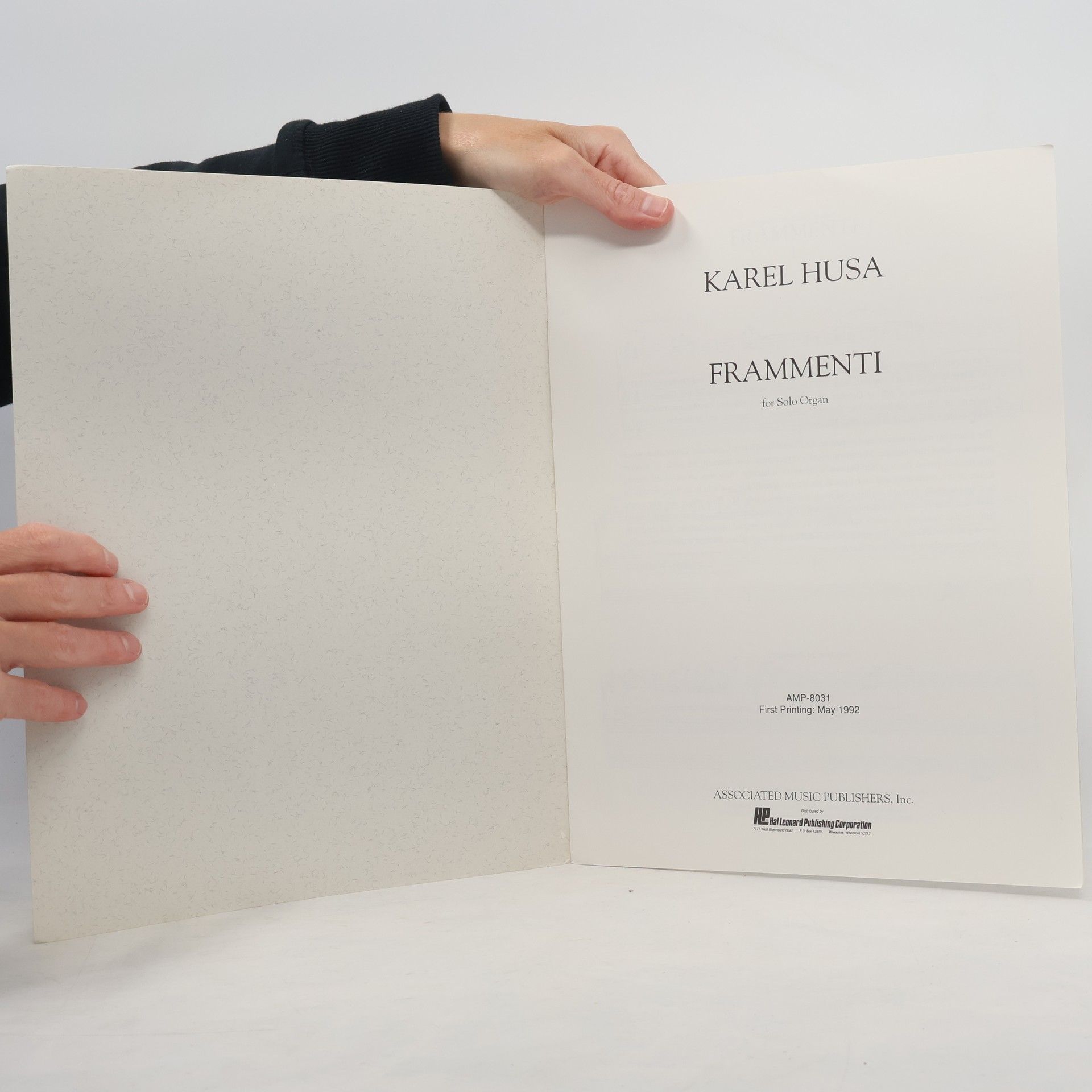 Karel Husa Frammenti for Solo Organ