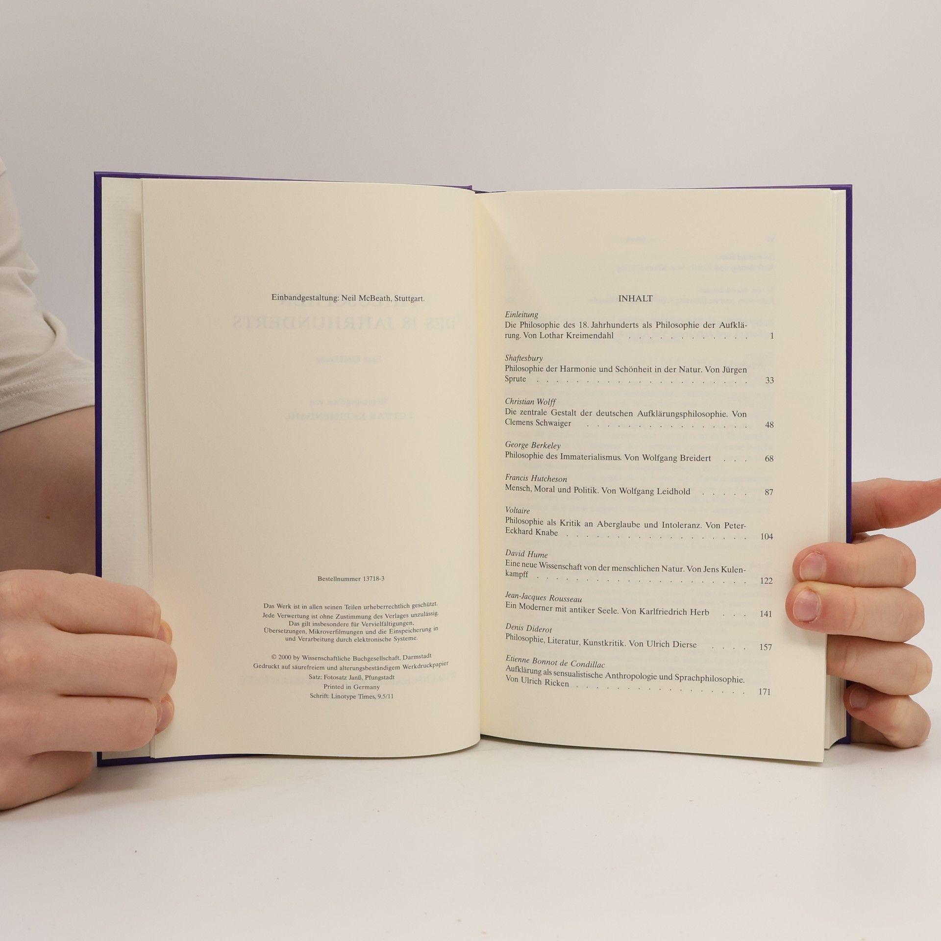 Lothar Kreimendahl Philosophen des 18. Jahrhunderts