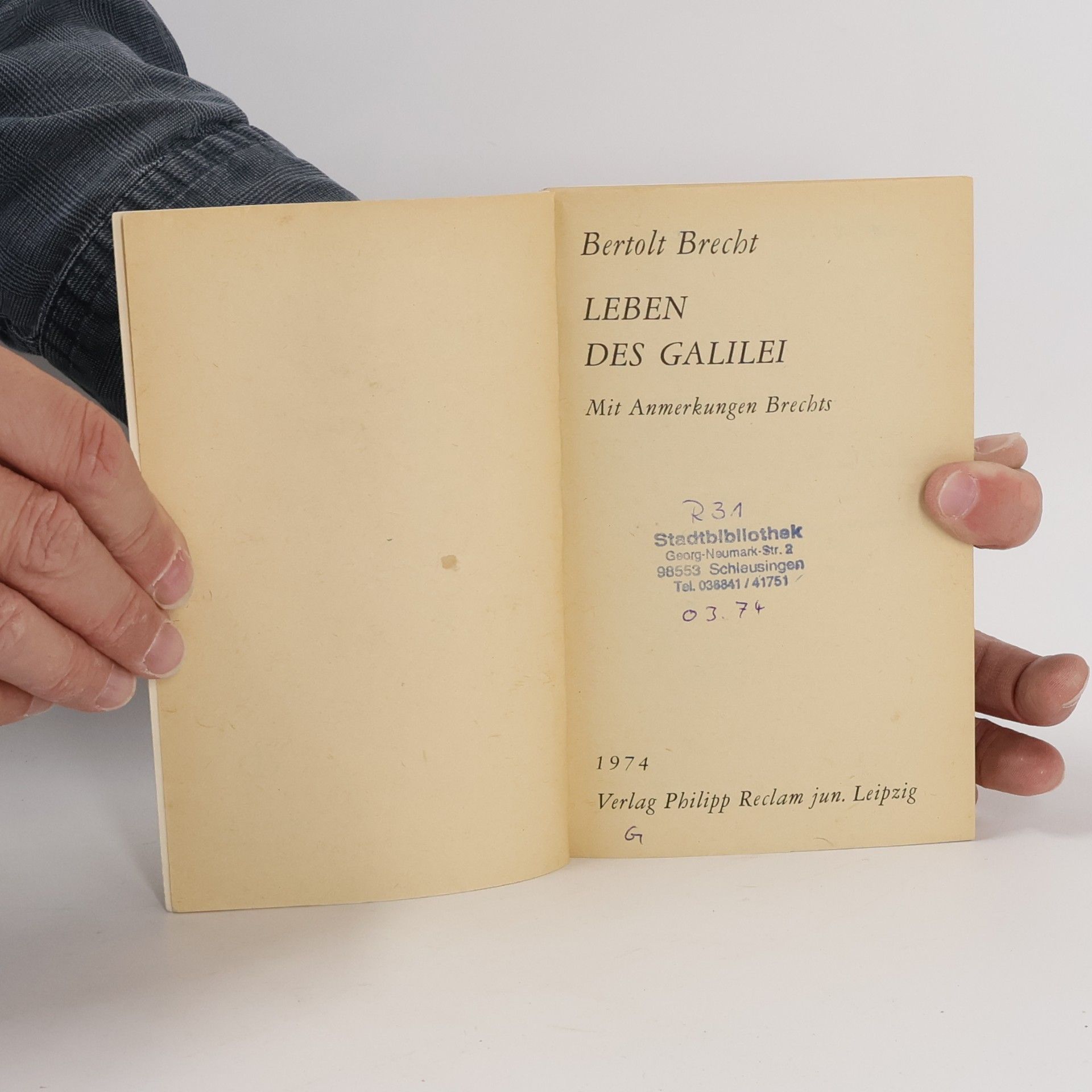 Bertolt Brecht Leben des Galilei