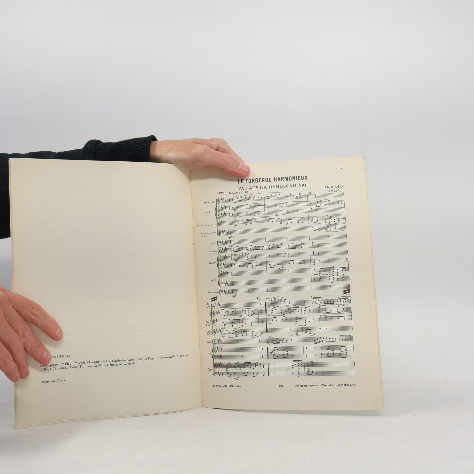 Jan Klusák Le forgerou harmonieux. Variace na Händlovu árii. Variazioni sul aria di Händel