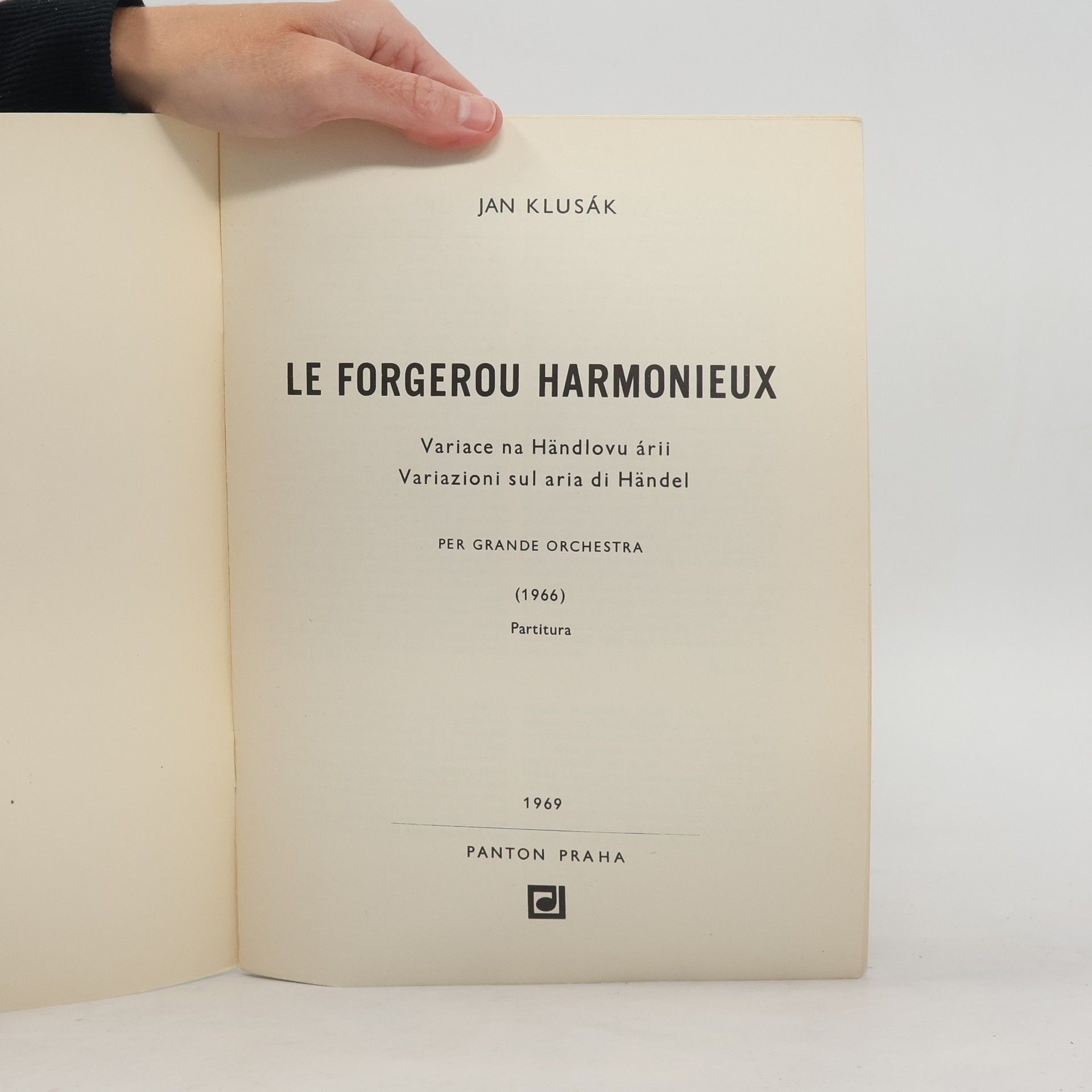 Jan Klusák Le forgerou harmonieux. Variace na Händlovu árii. Variazioni sul aria di Händel