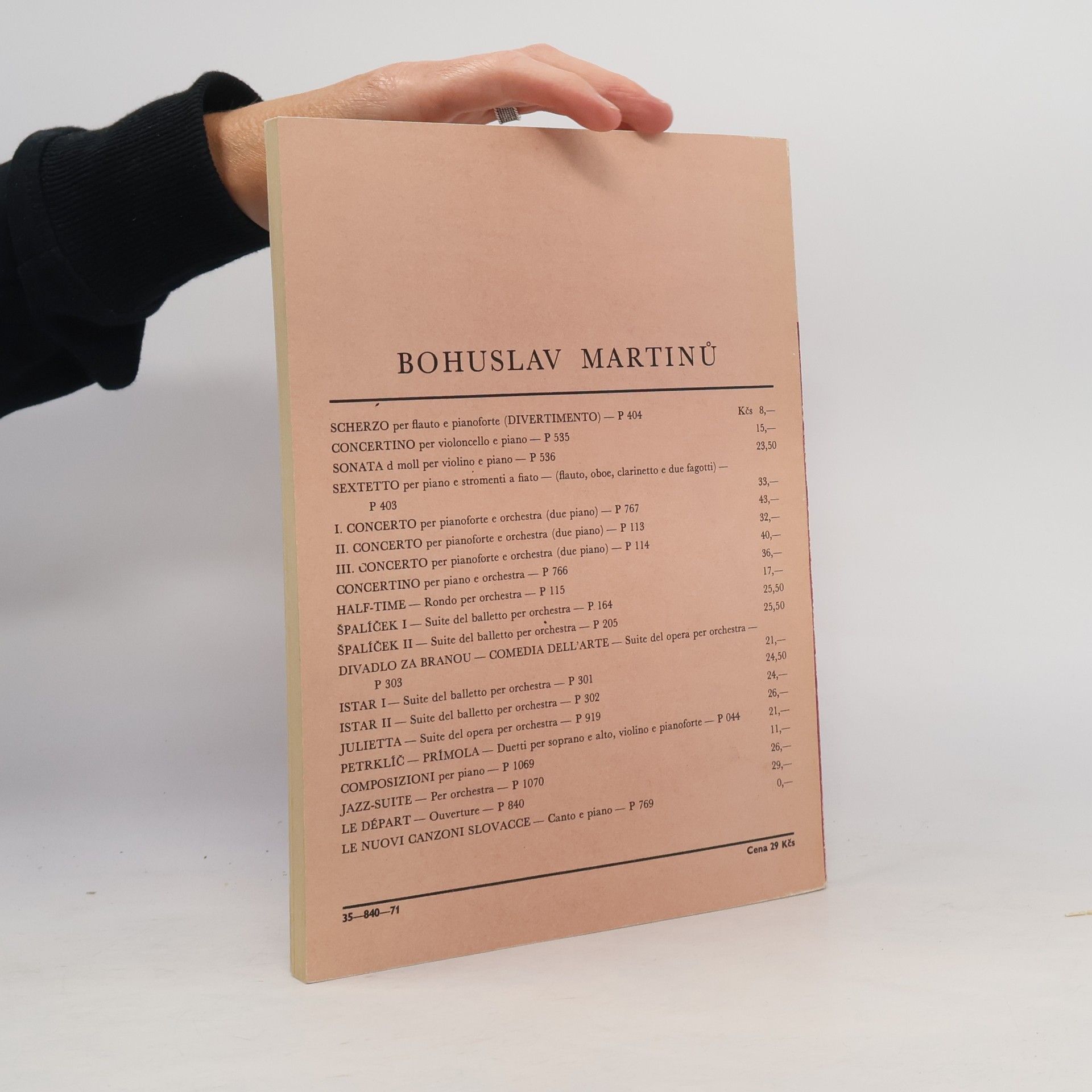 Bohuslav Martinů Le départ