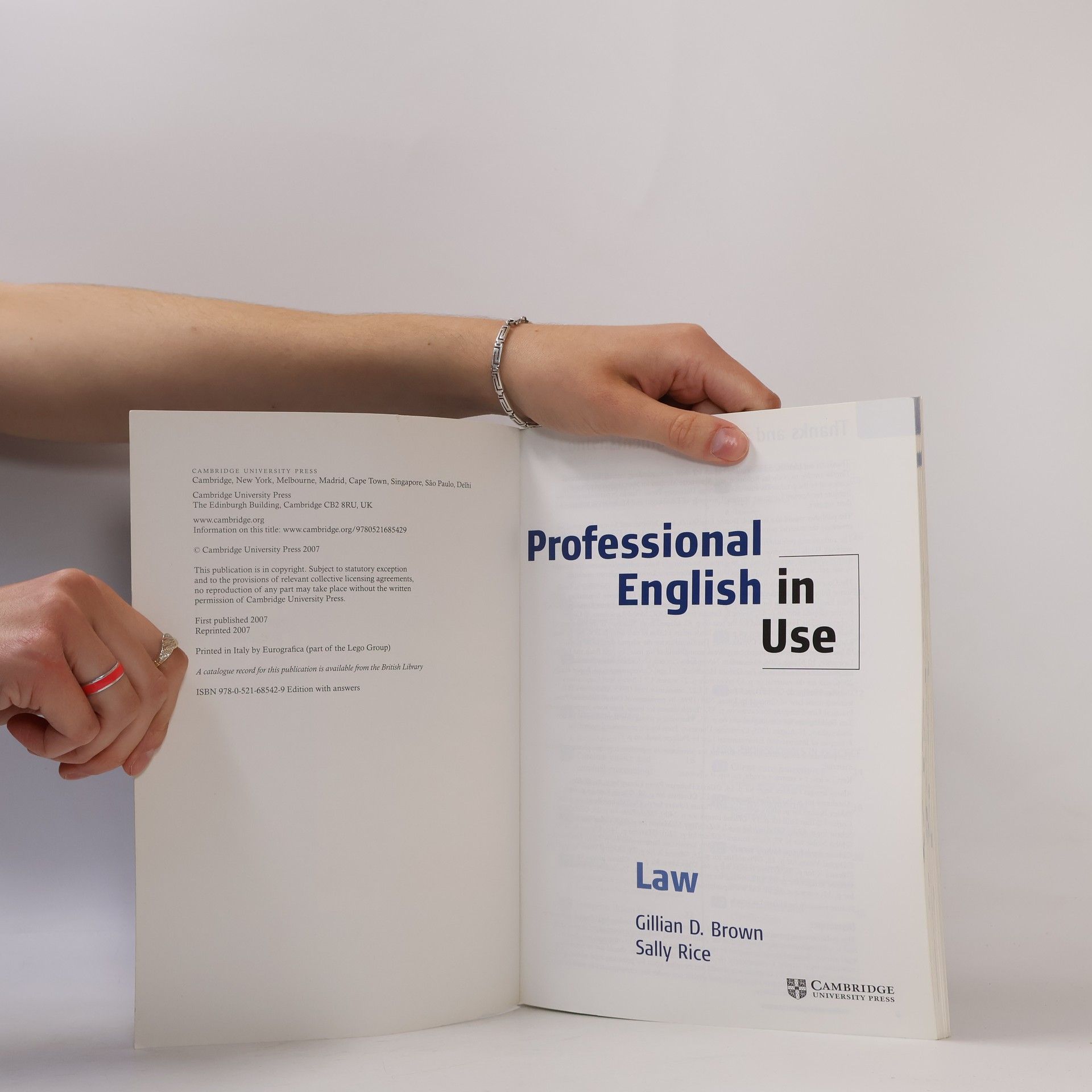Gillian Brown Professional English in Use. Law