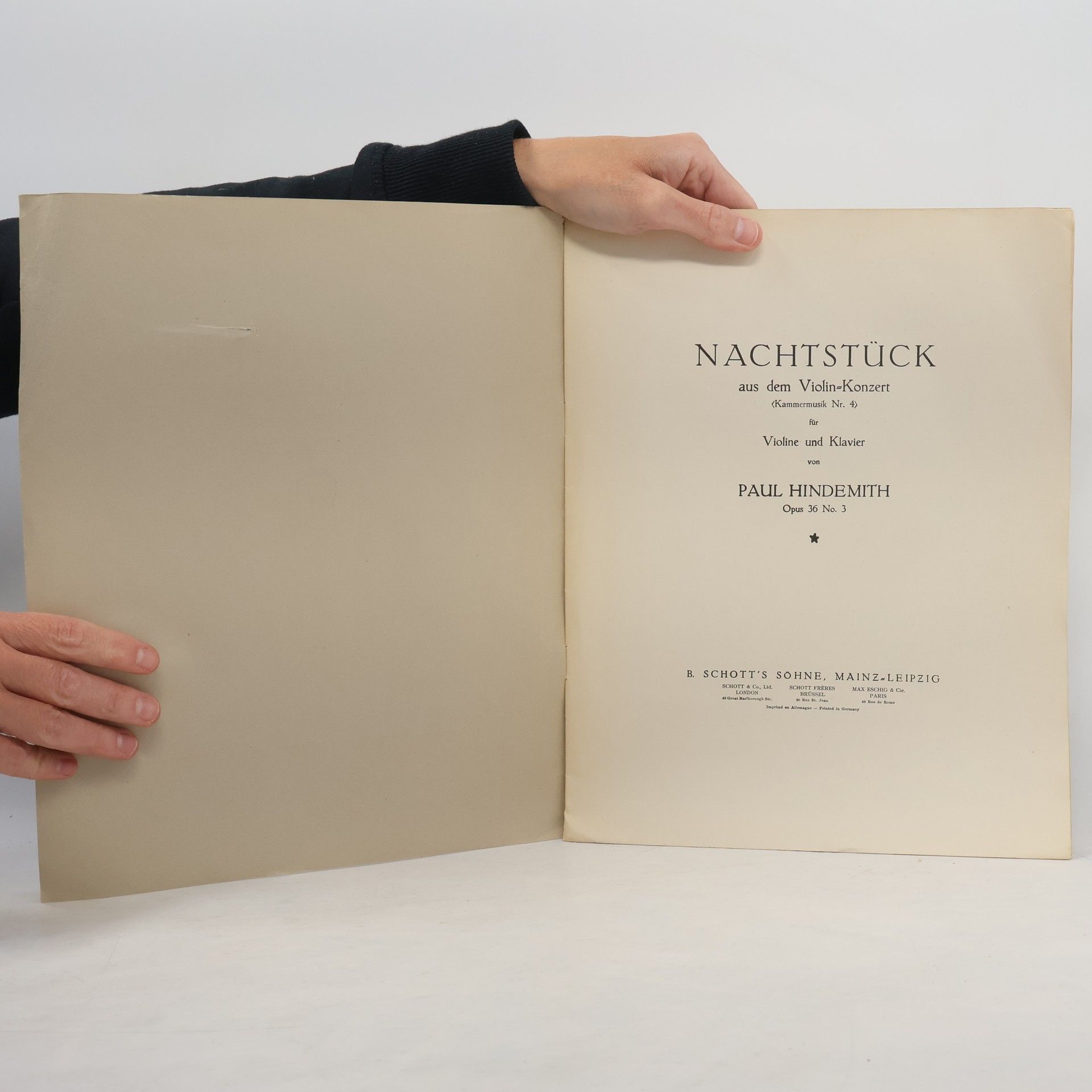 Paul Hindemith Nachtstück aus dem Violin-Konzert
