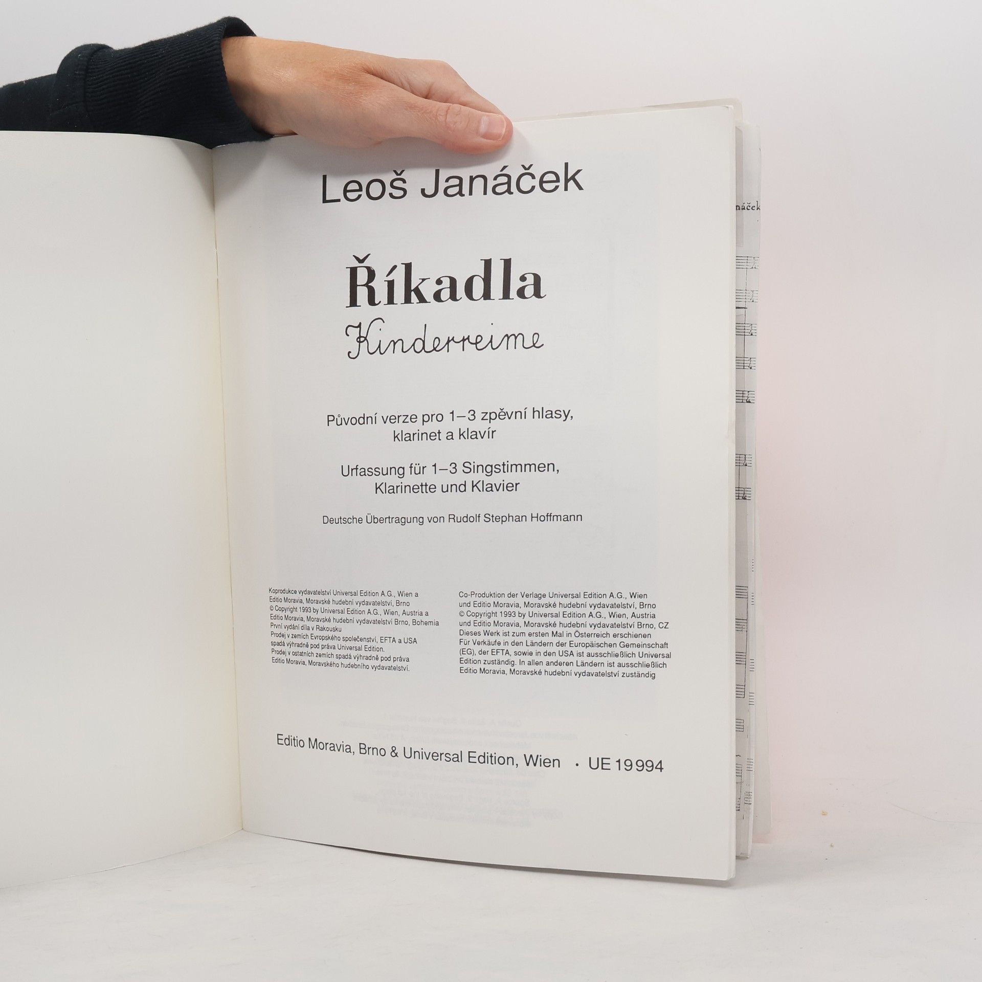 Leoš Janáček Říkadla. Kinderreime
