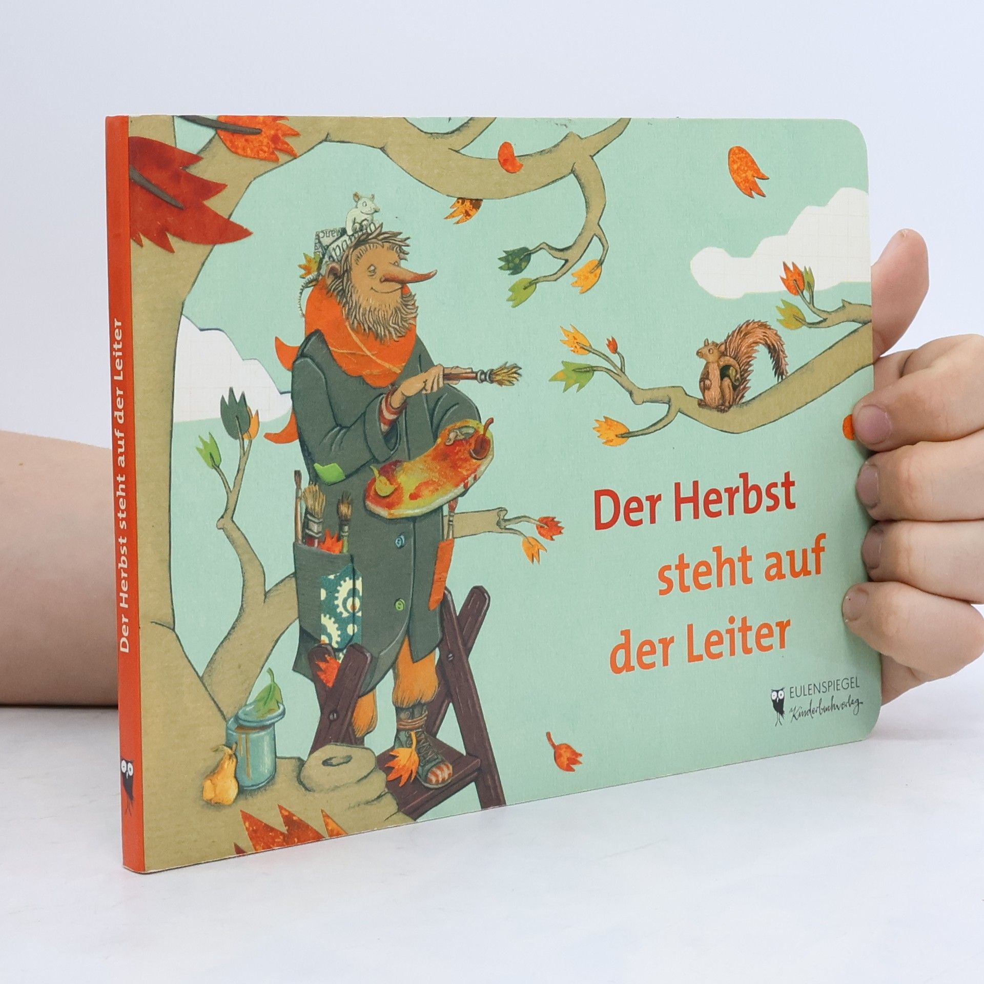 Der Herbst steht auf der Leiter