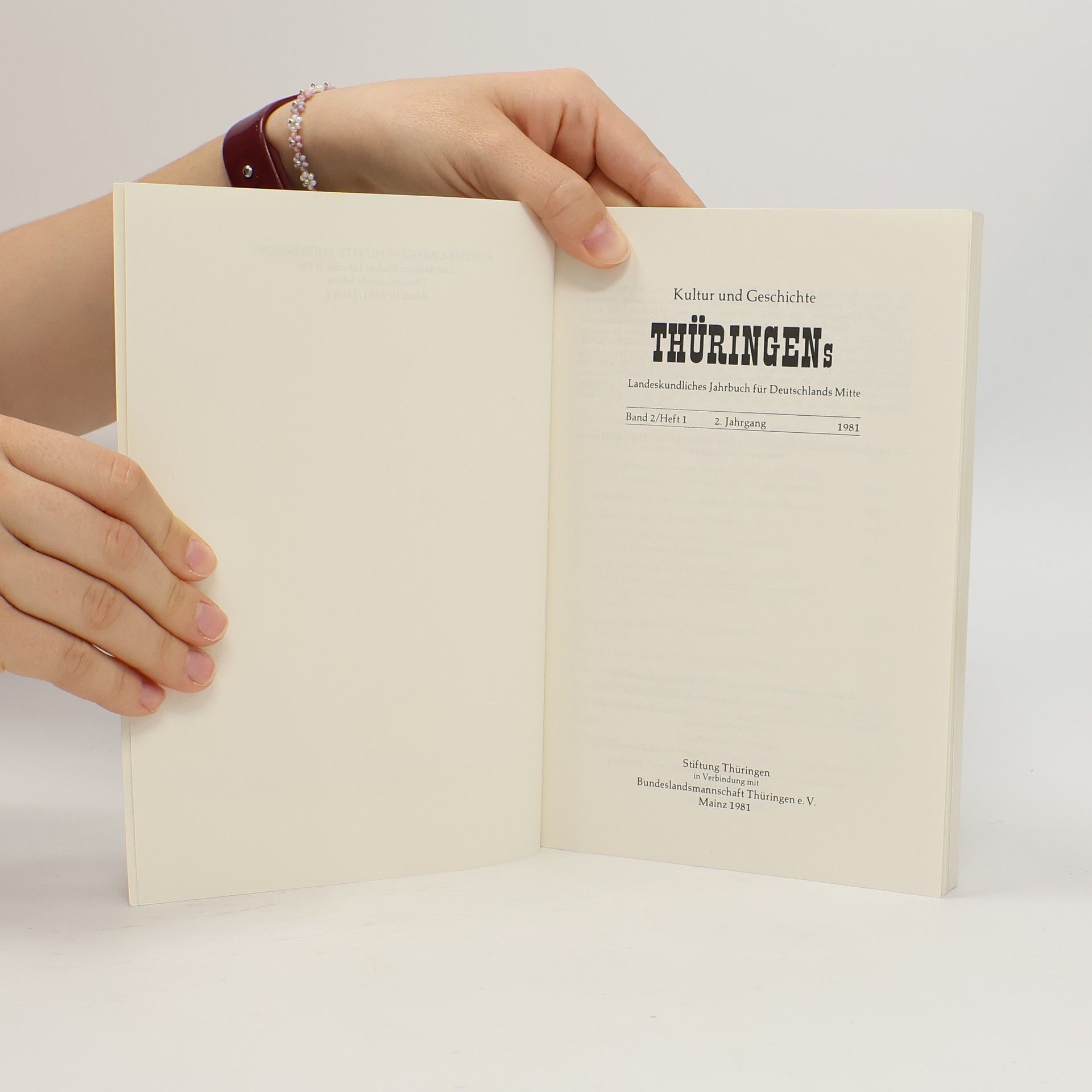 Autorenkollektiv Kultur und Geschichte Thüringens Band 2. Heft 1.