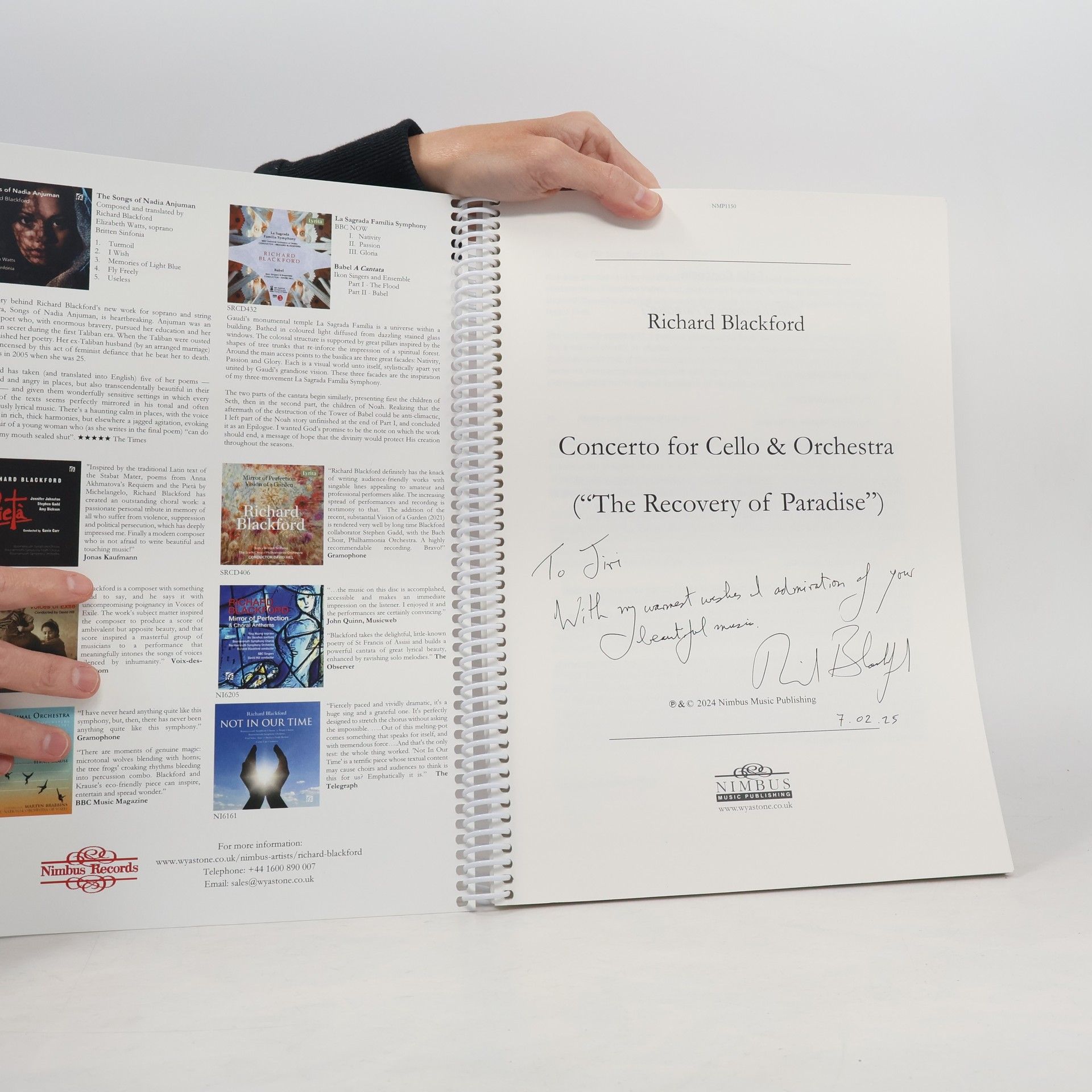 Richard Blackford Concerto for Cello & Orchestra