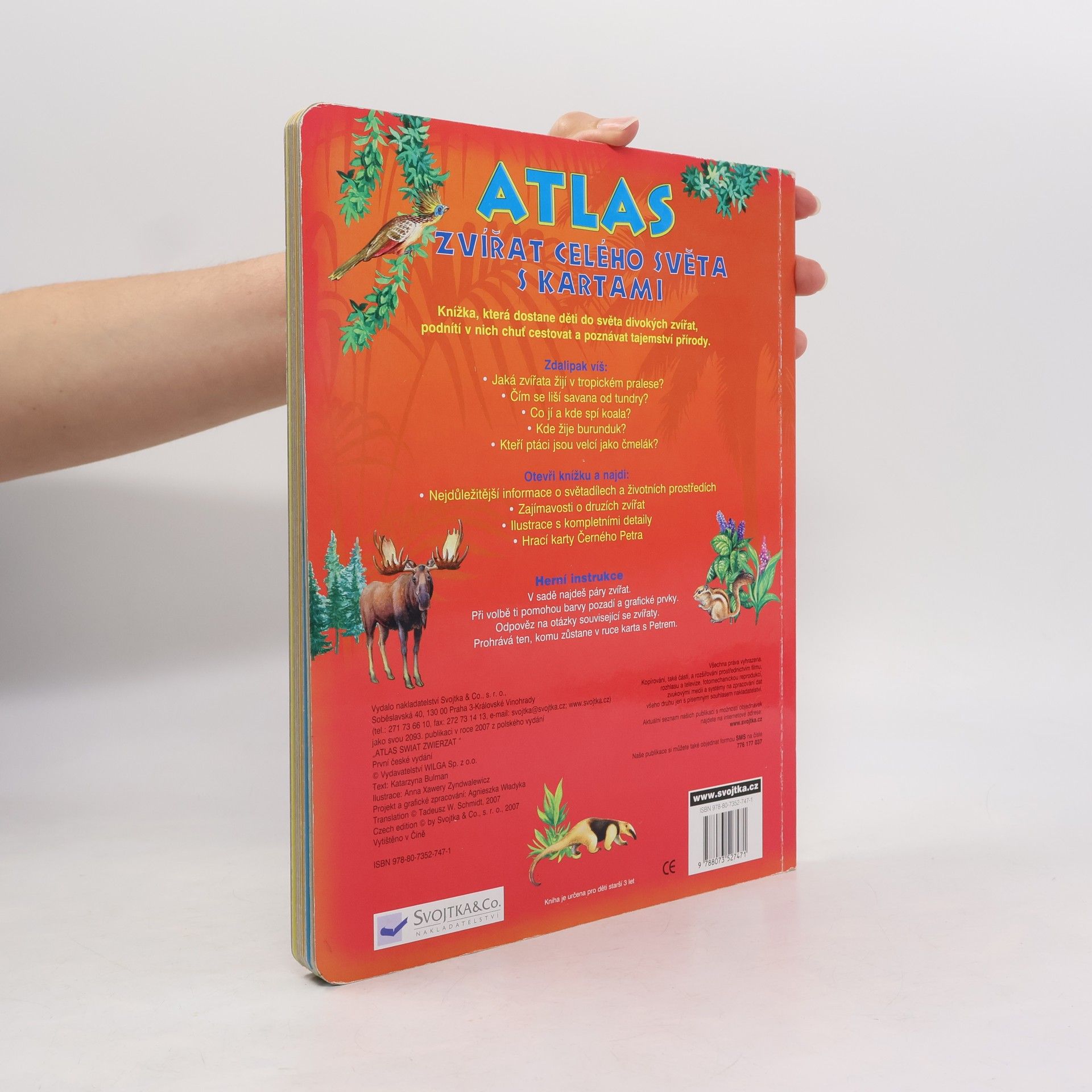 Katarzyna Bulman Atlas zvířat celého světa s kartami