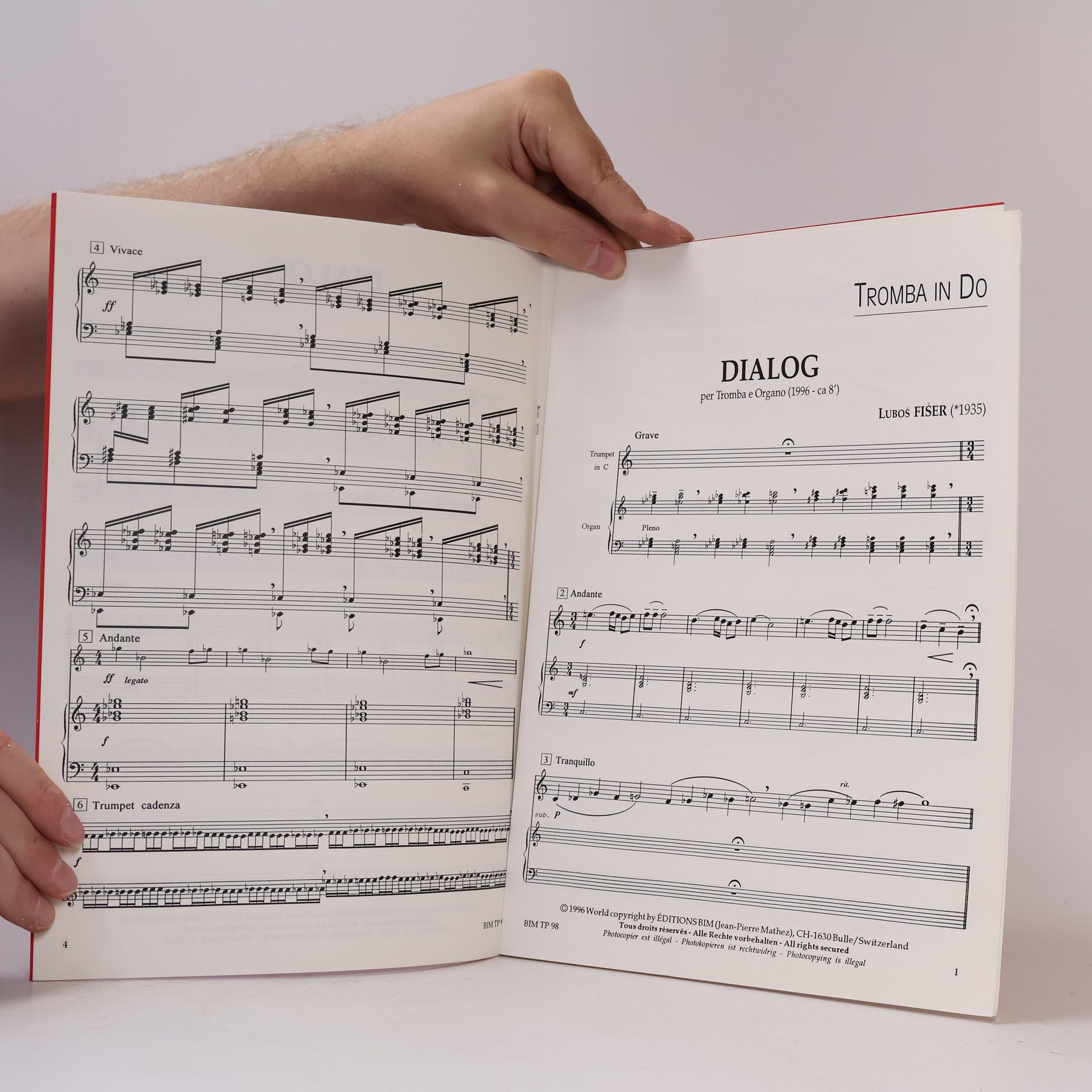 Luboš Fišer Dialog per Tromba e Organo