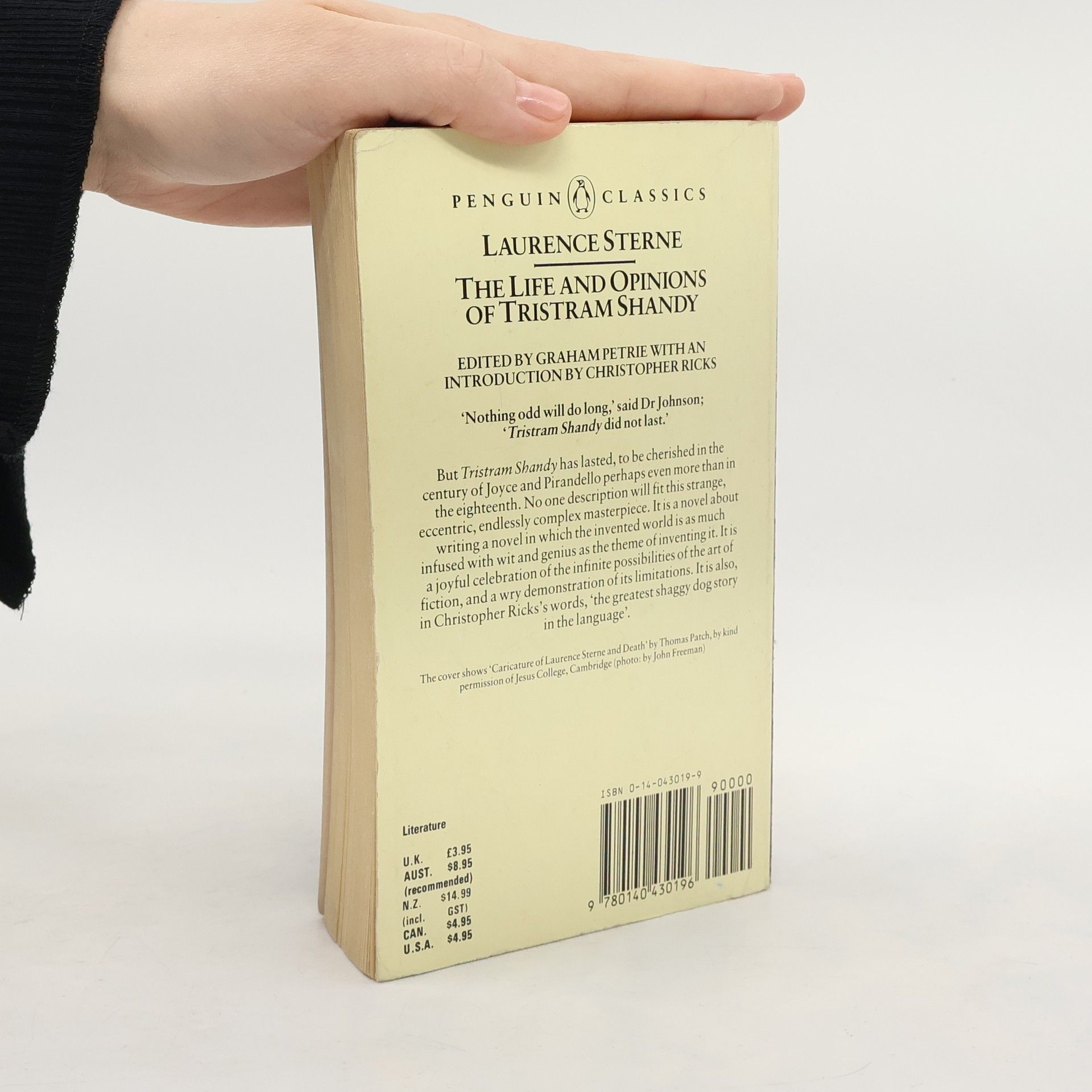 Laurence Sterne The Life And Opinions Of Tristram Shandy