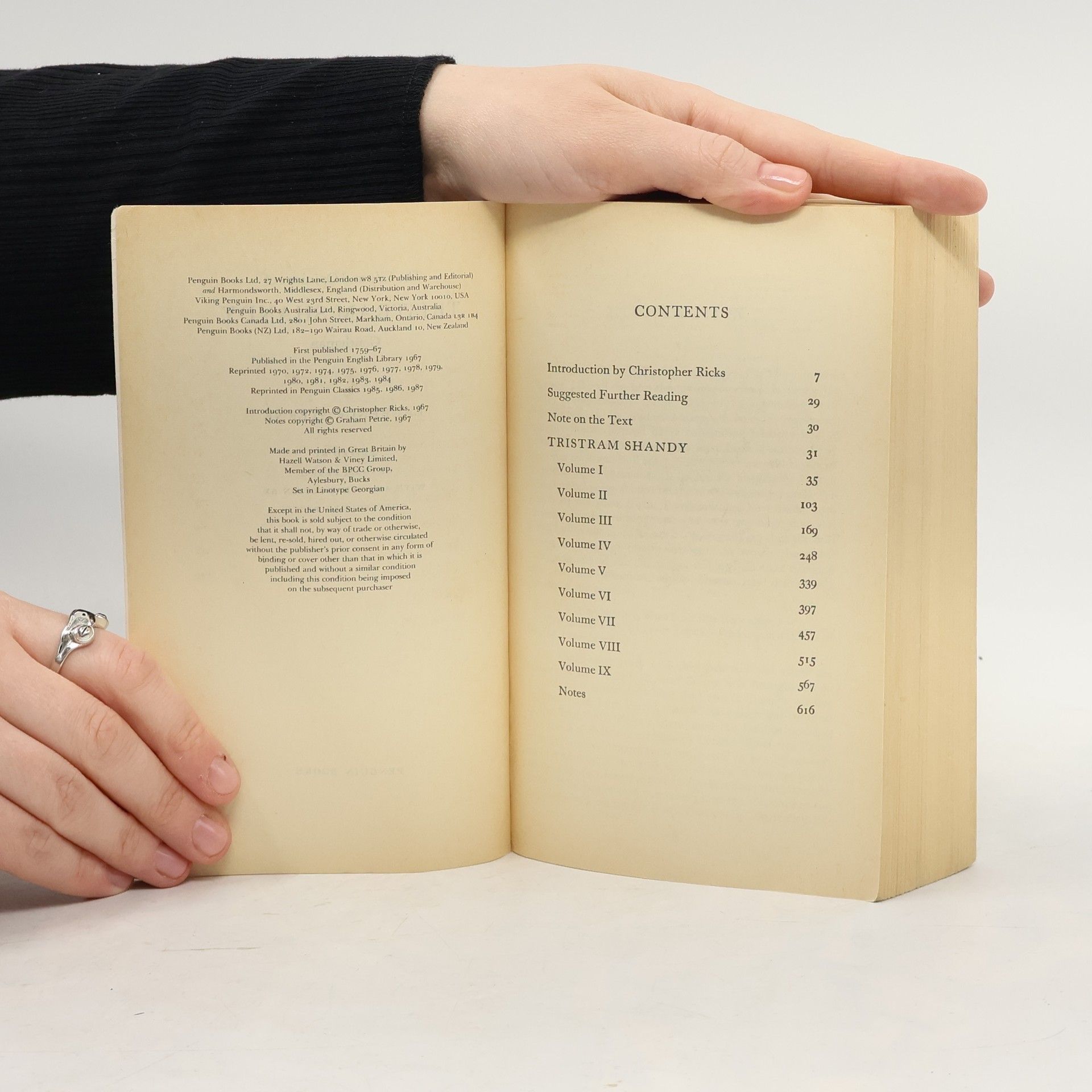 Laurence Sterne The Life And Opinions Of Tristram Shandy