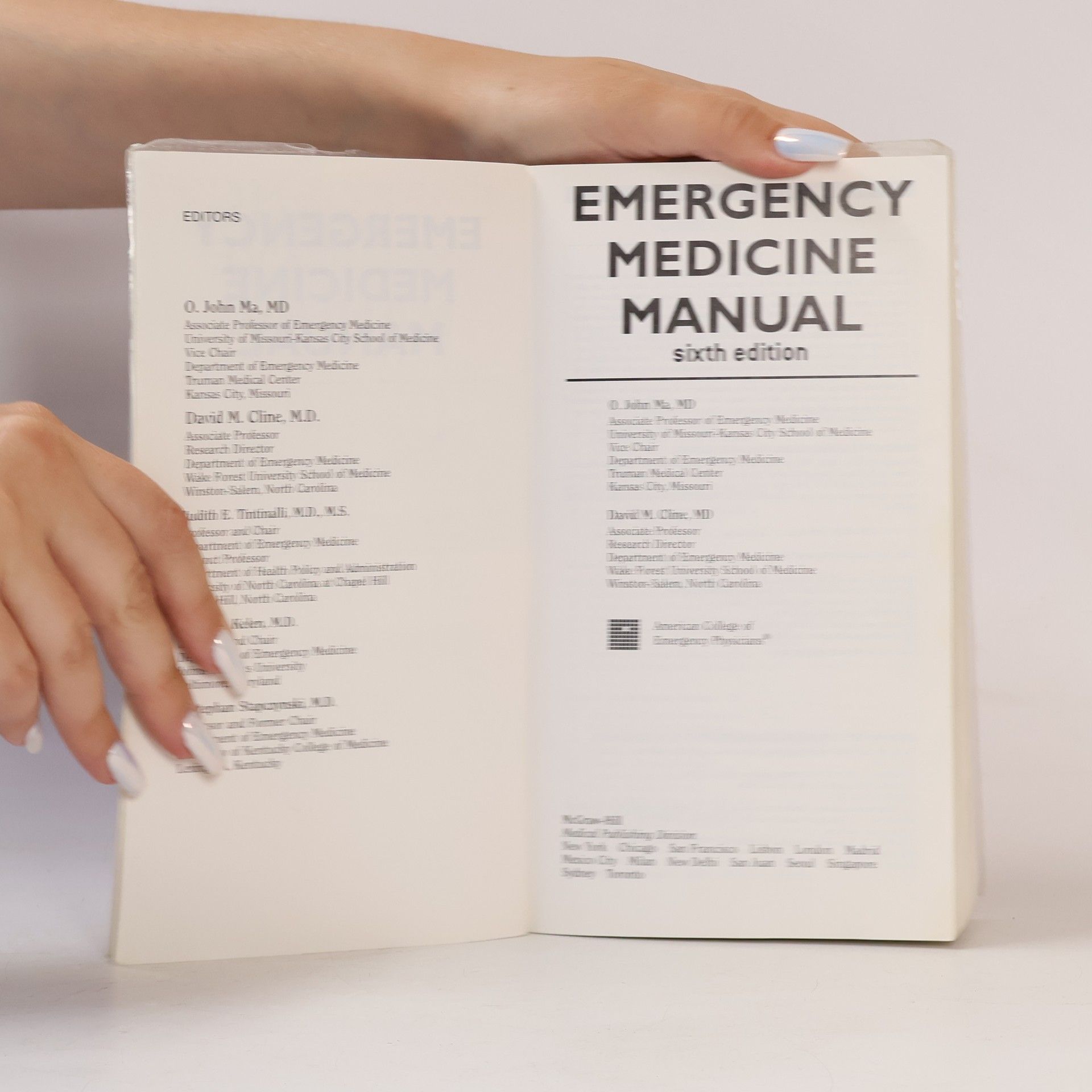 O. John Ma Emergency Medicine Manual Updated Edition