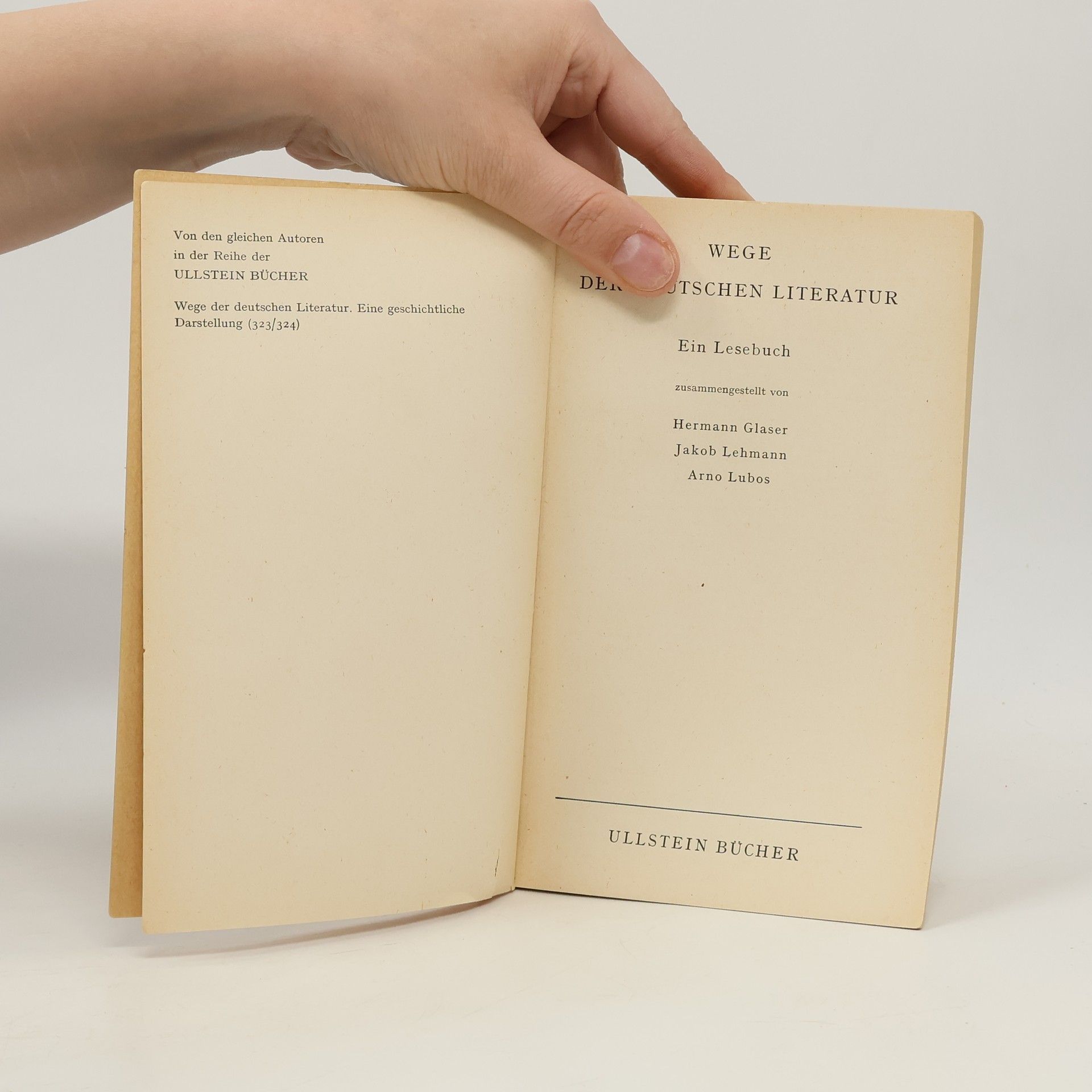 Hermann Glaser Wege der deutschen Literatur