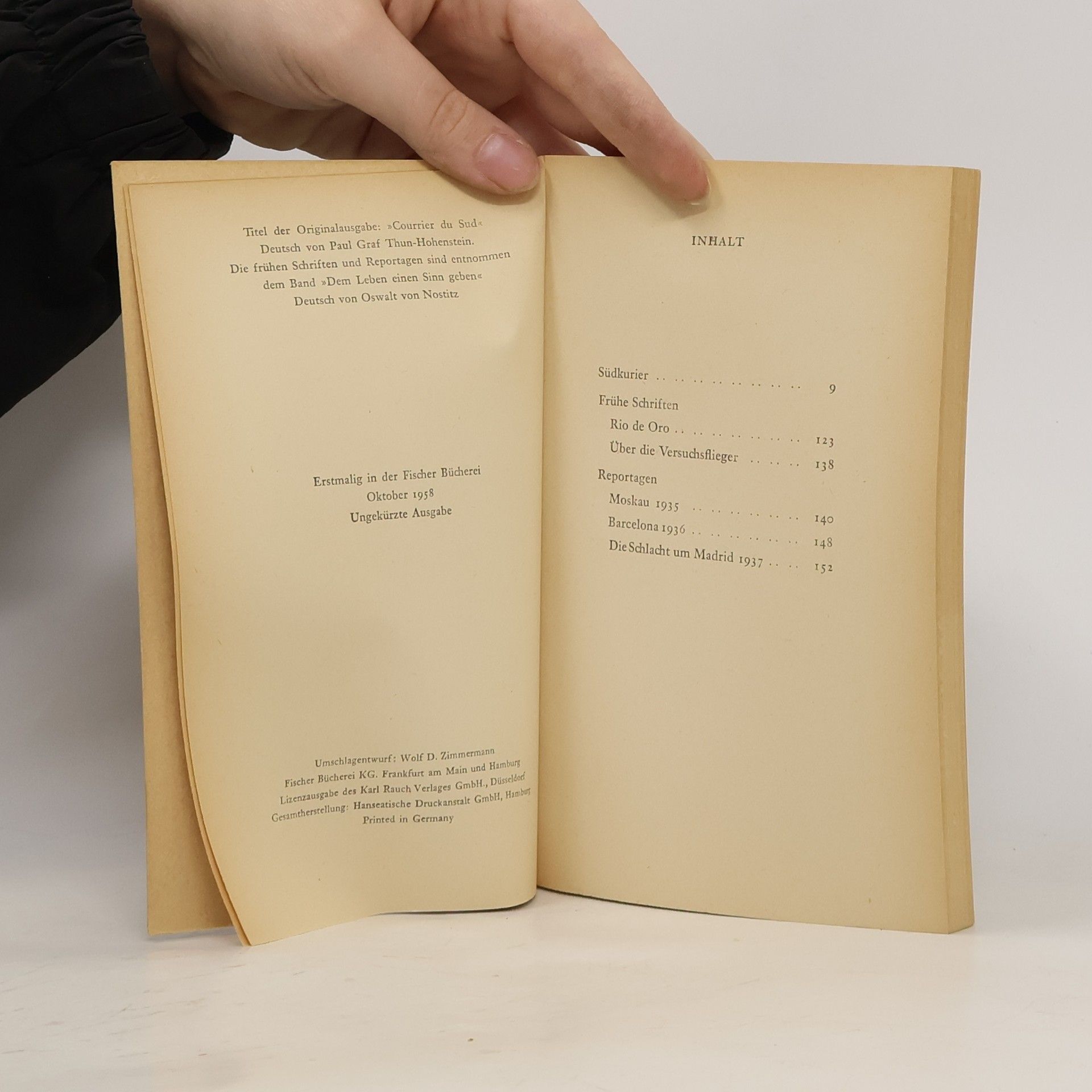 Antoine de Saint-Exupéry Südkurier. Frühe Schriften