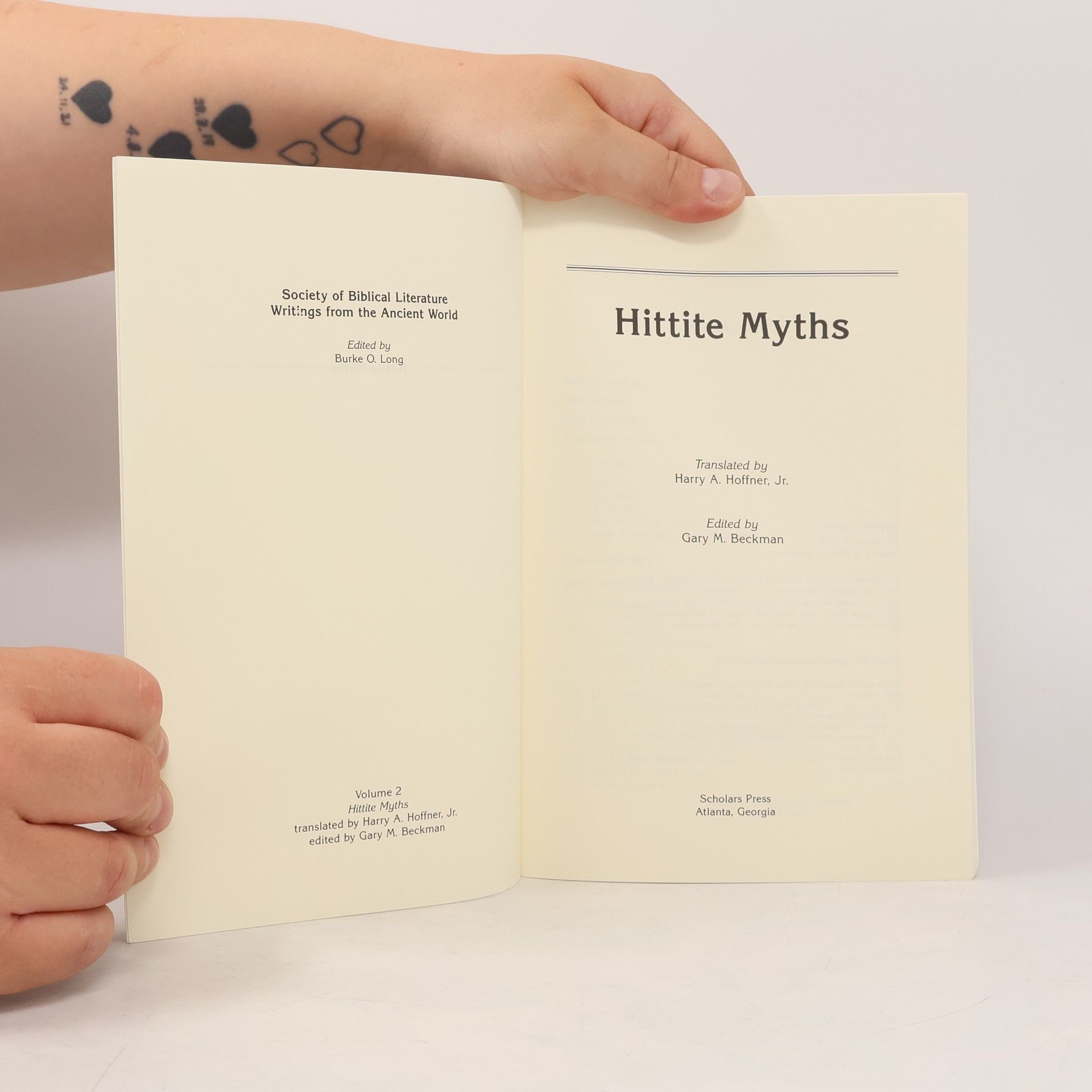 Harry A. Hoffner, Jr. SBL Writings from the Ancient World Series: Hittite Myths