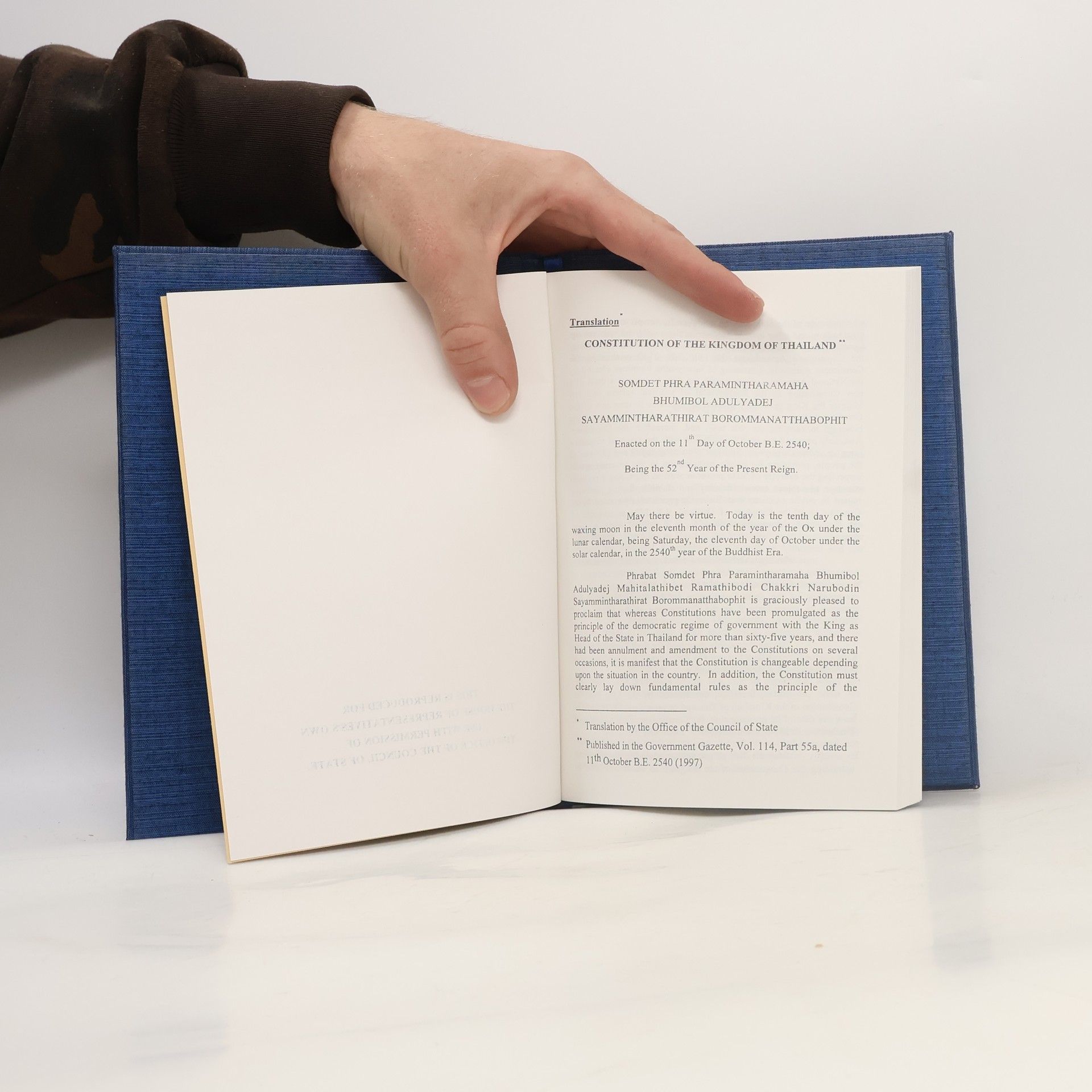 AA.VV. Constitution of the Kingdom of Thailand