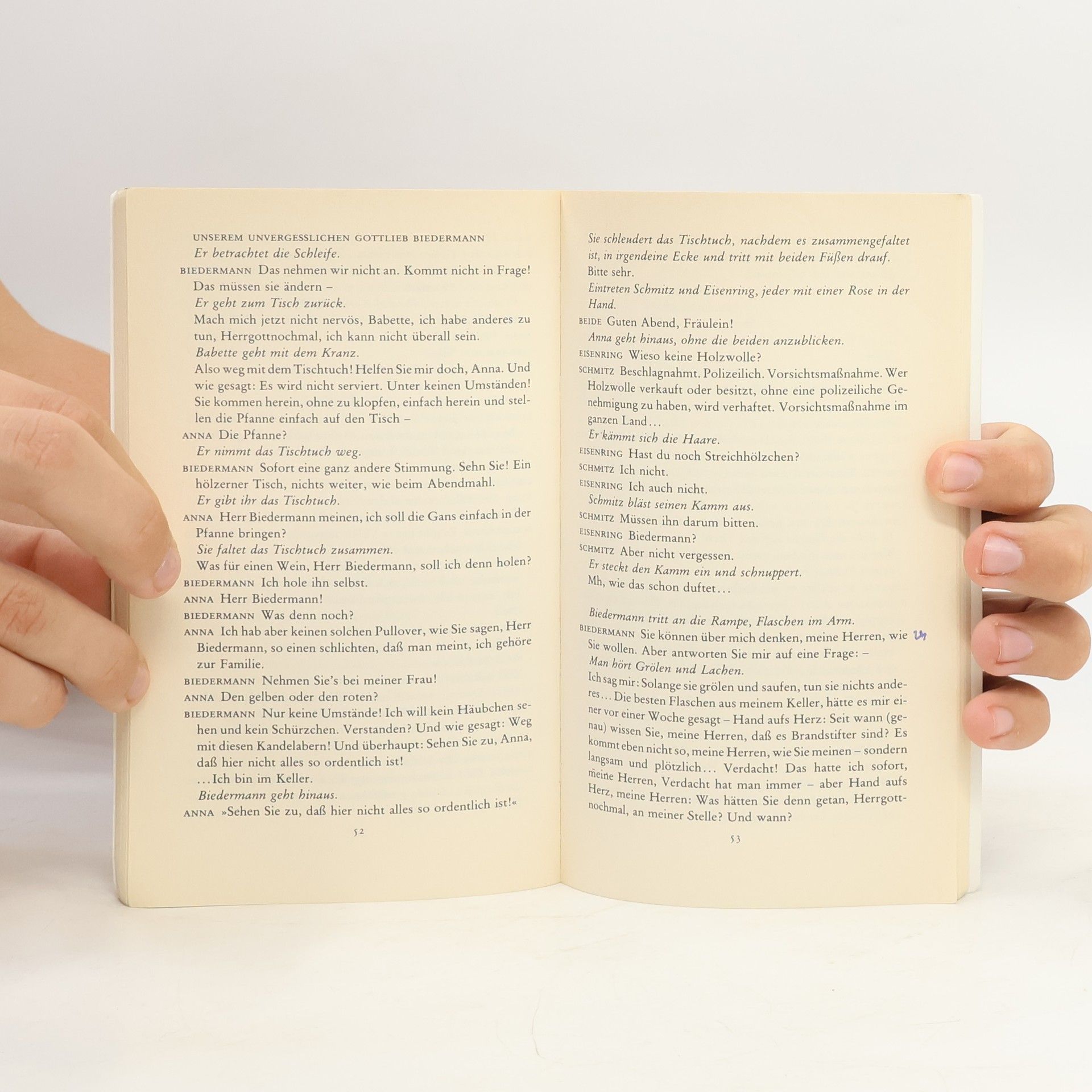 Max Frisch Biedermann und die Brandstifter