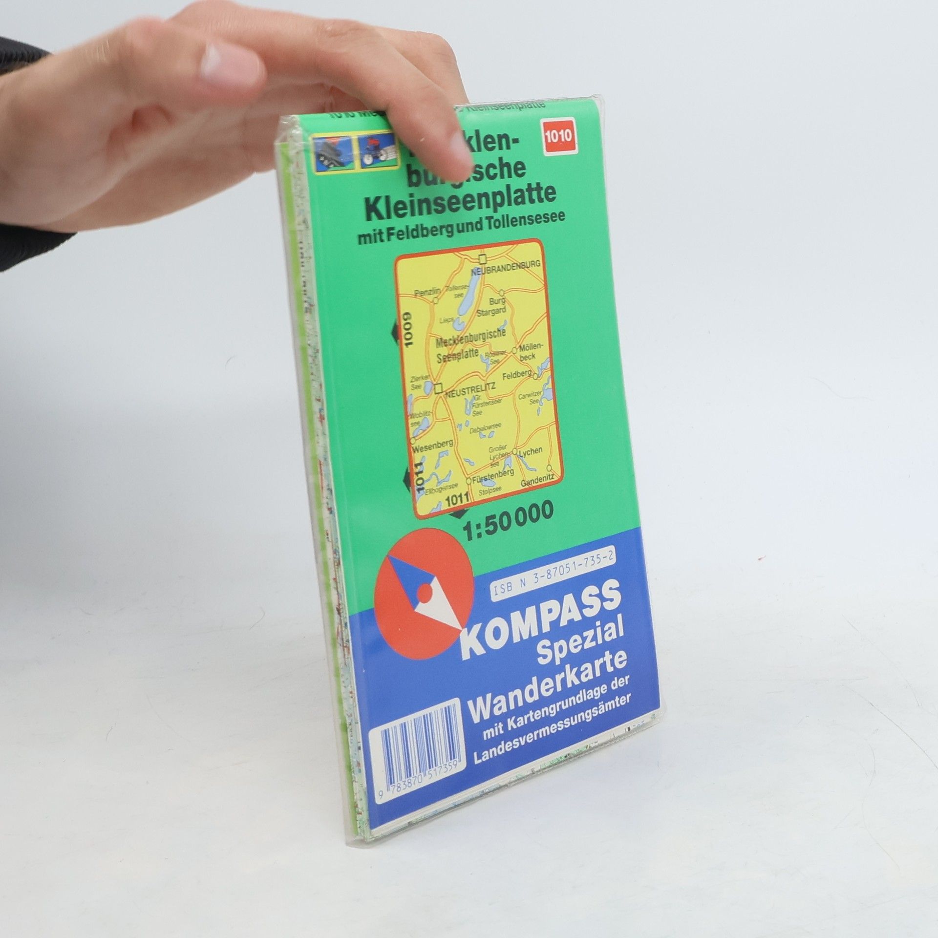 Autorenkollektiv KOMPASS Wanderkarte - 1010: Mecklenburgische Kleinseenplatte mit Feldberg und Tollensesee