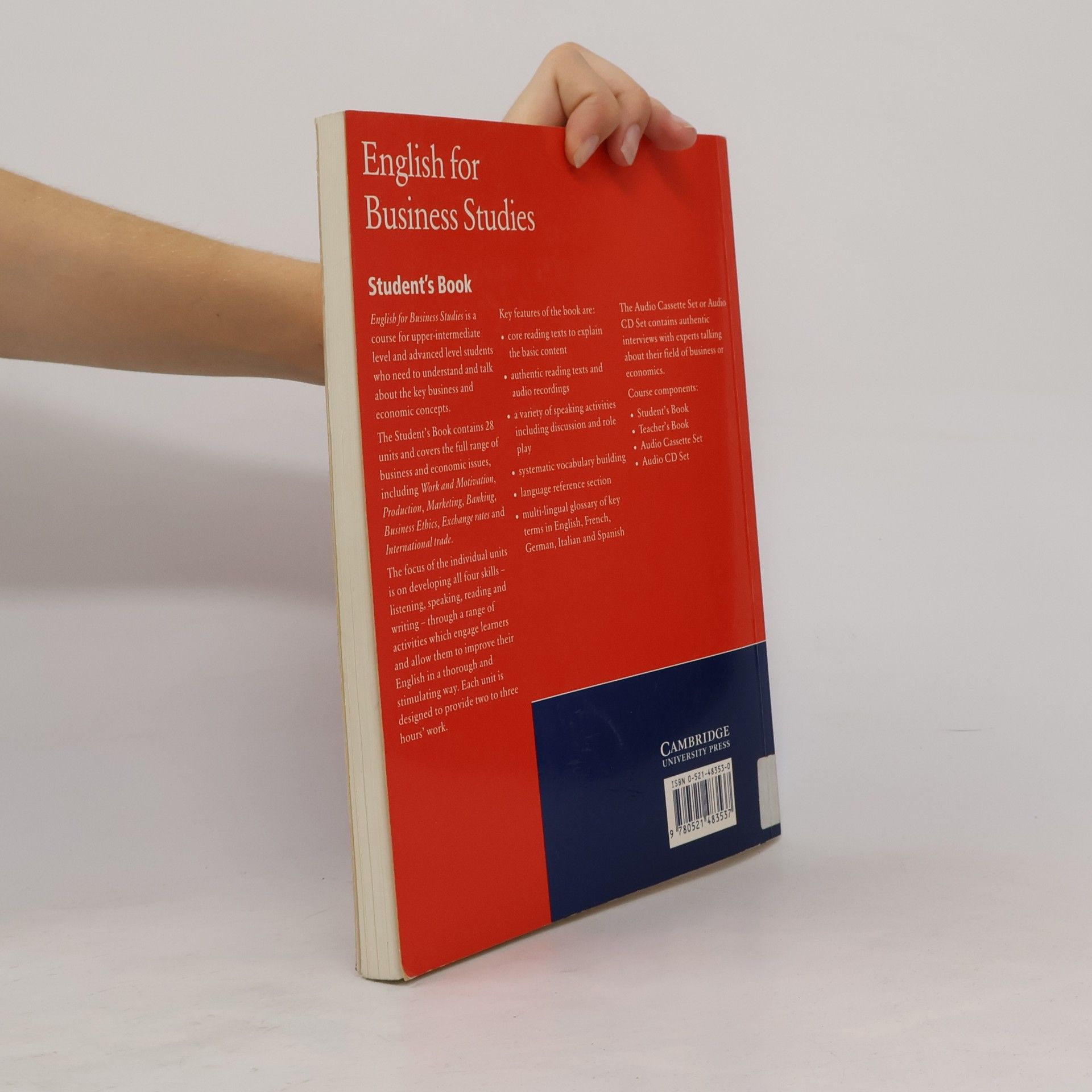 Ian MacKenzie English for business studies. A course for business studies and economics students. Student's book
