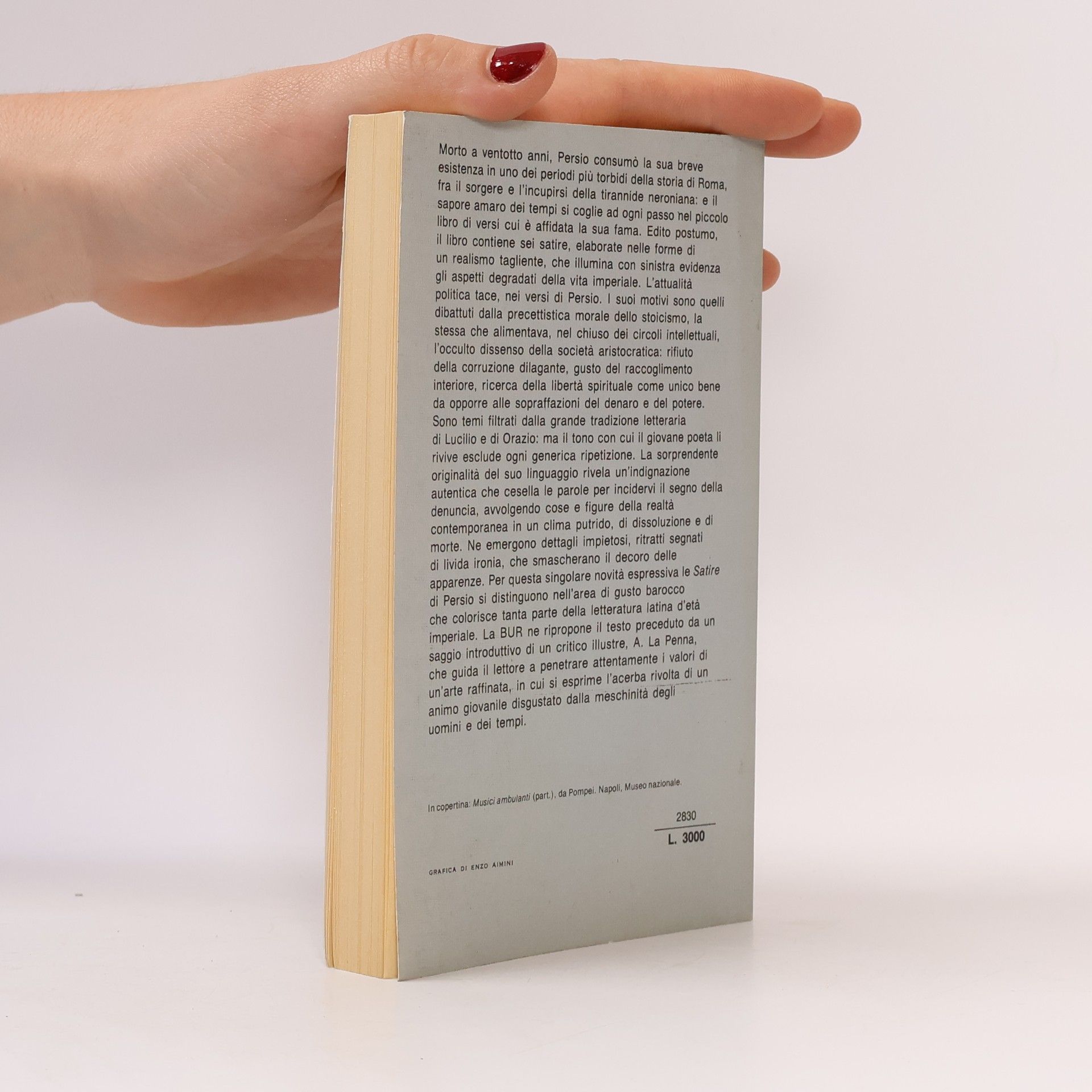 Aulo Persio Flacco Il libro delle satire