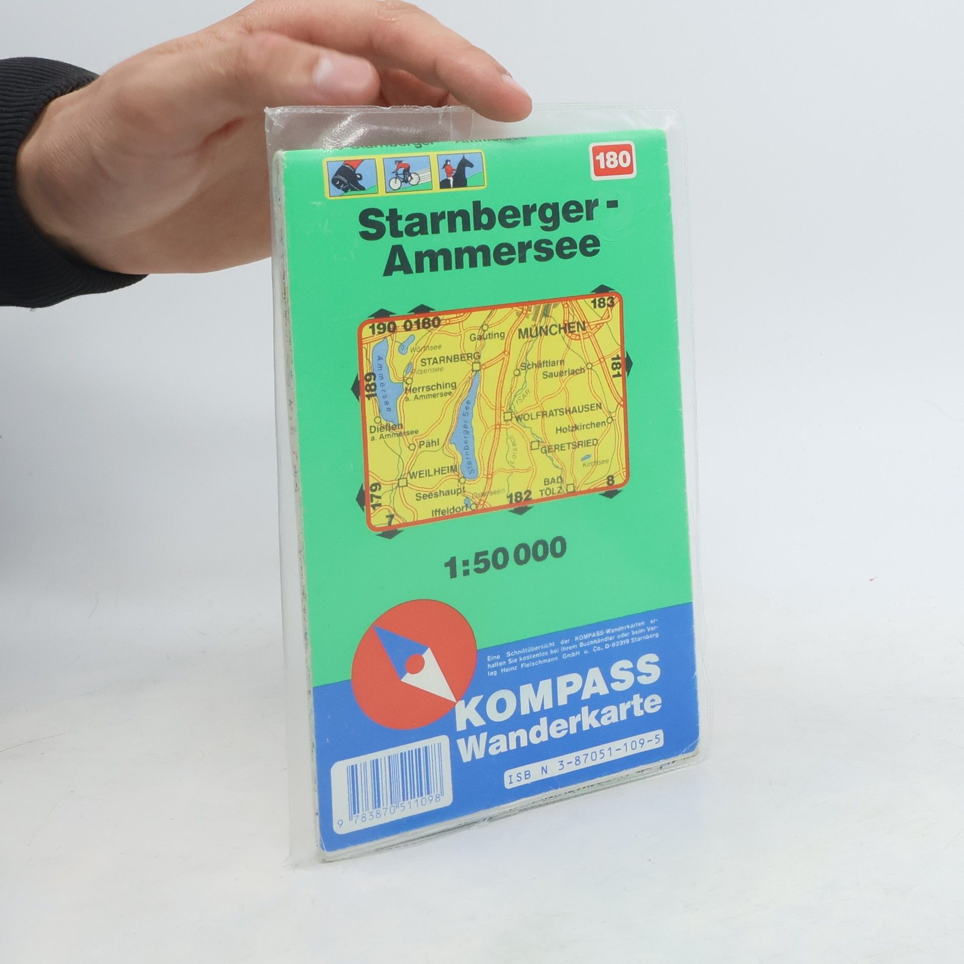 kolektiv KOMPASS Wanderkarte - 180: Starnberger - Ammersee