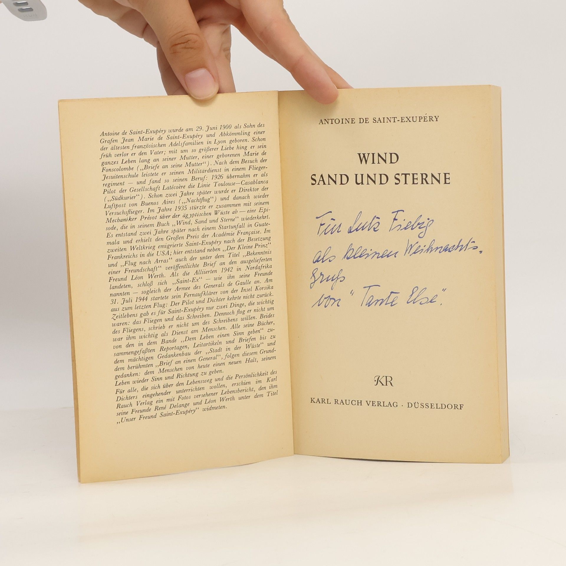 Antoine de Saint-Exupéry Wind, Sand und Sterne