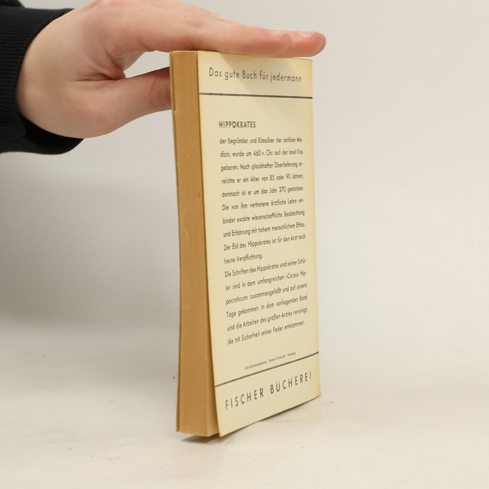 Hippokratés Fünf auserlesene Schriften