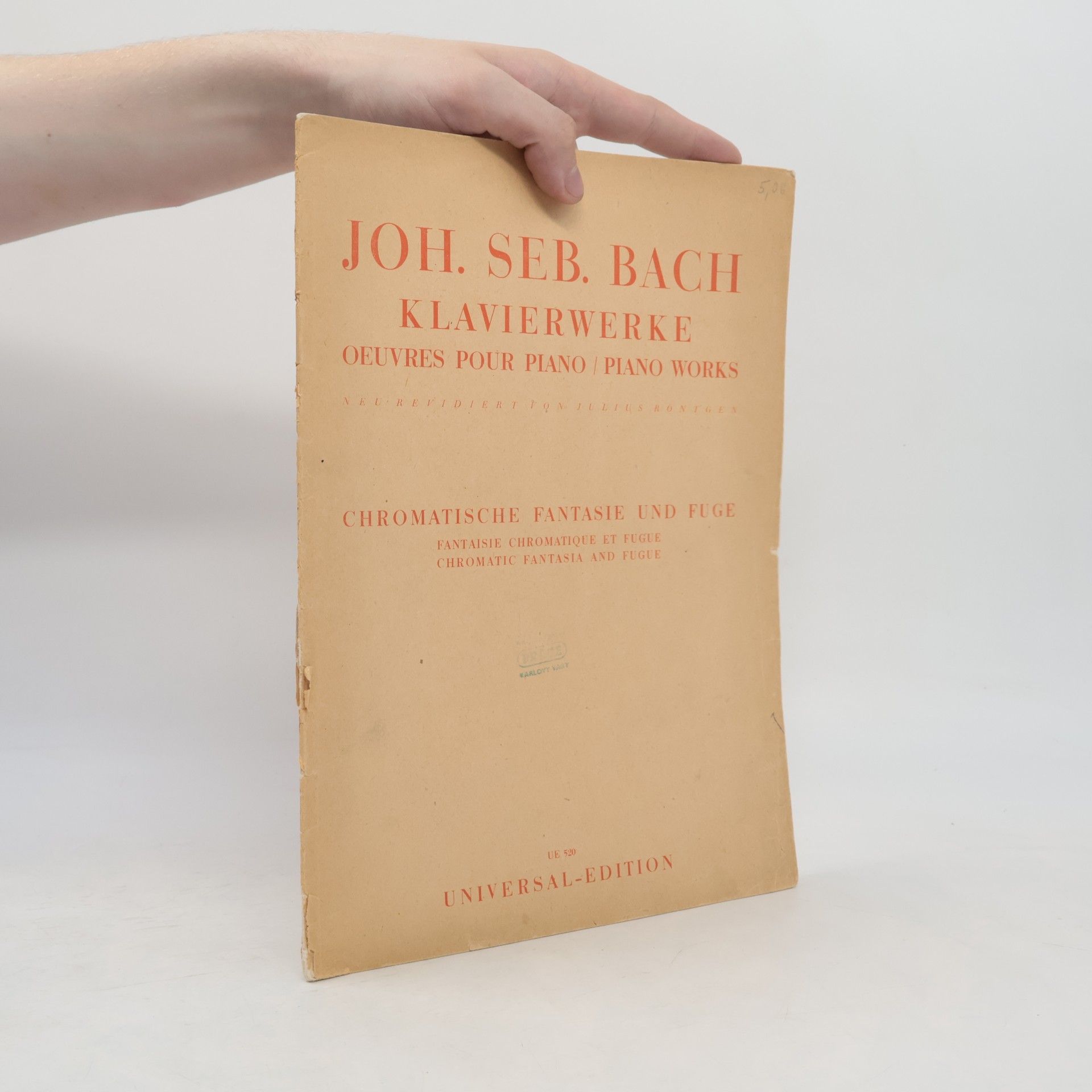 Johann Sebastian Bach Klavierwerke oeuvres pour piano. Piano Works