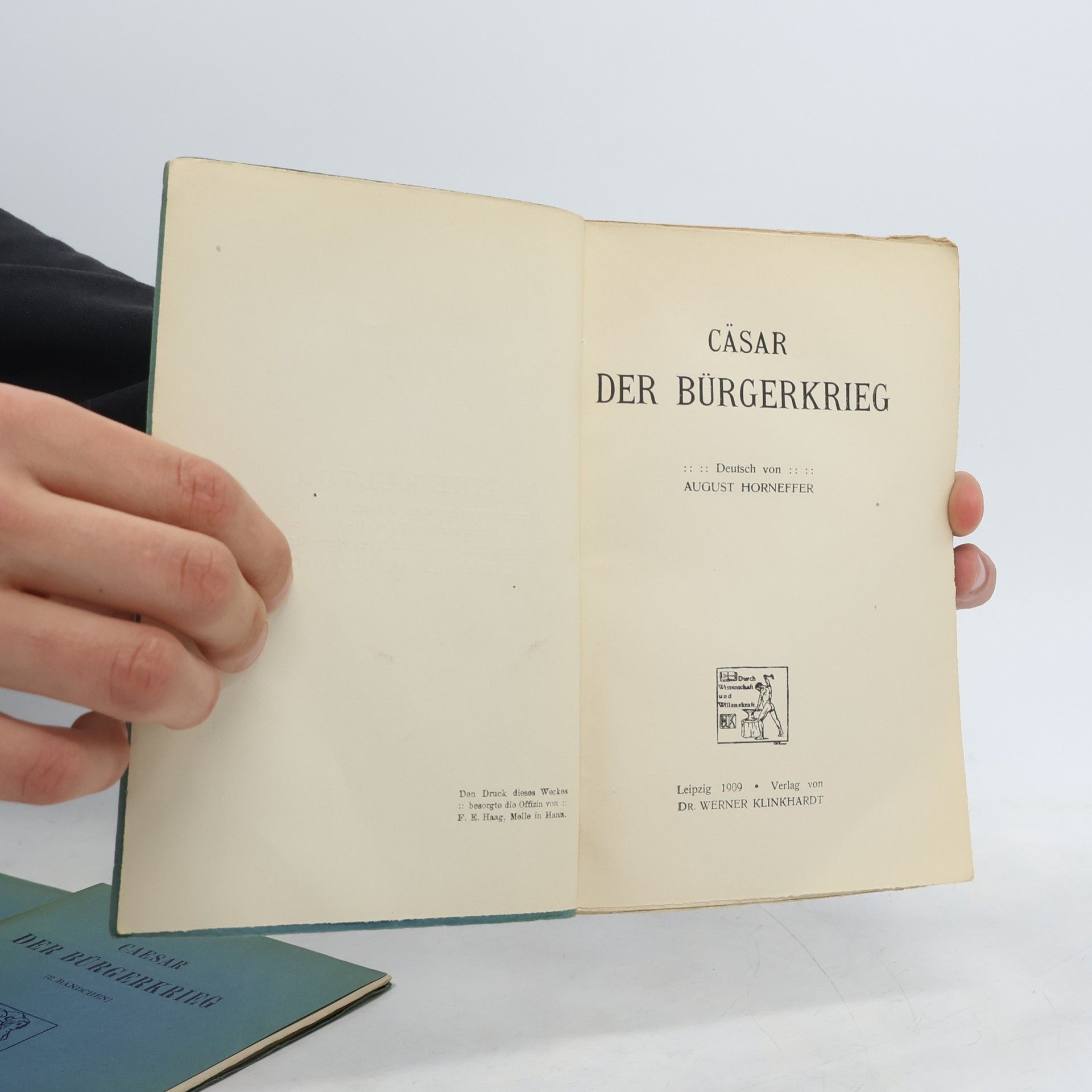 August Horneffer Cäsar Der Bürgerkrieg. Bändchen 1.-3
