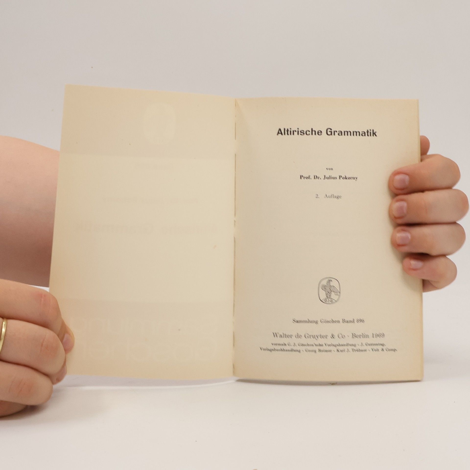 Julius Pokorny Altirische Grammatik