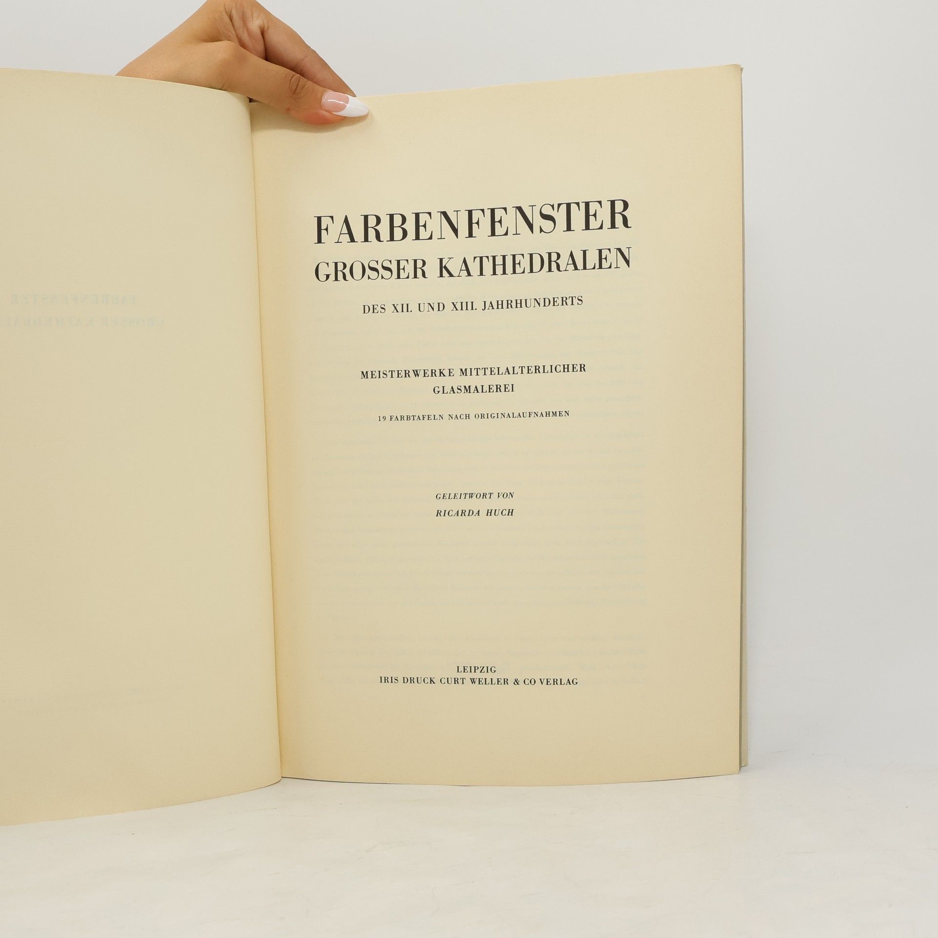 Ricarda Huch Farbenfenster grosser kathedralen des 12. und 13. jahrhunderts
