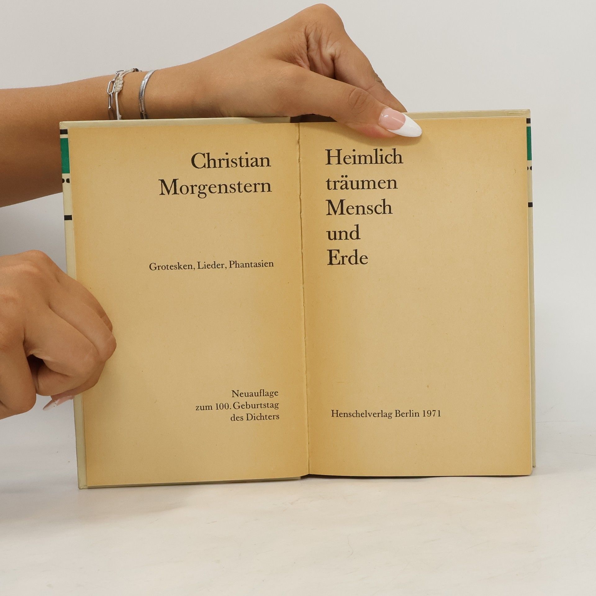 Christian Morgenstern Heimlich träumen Mensch und Erde