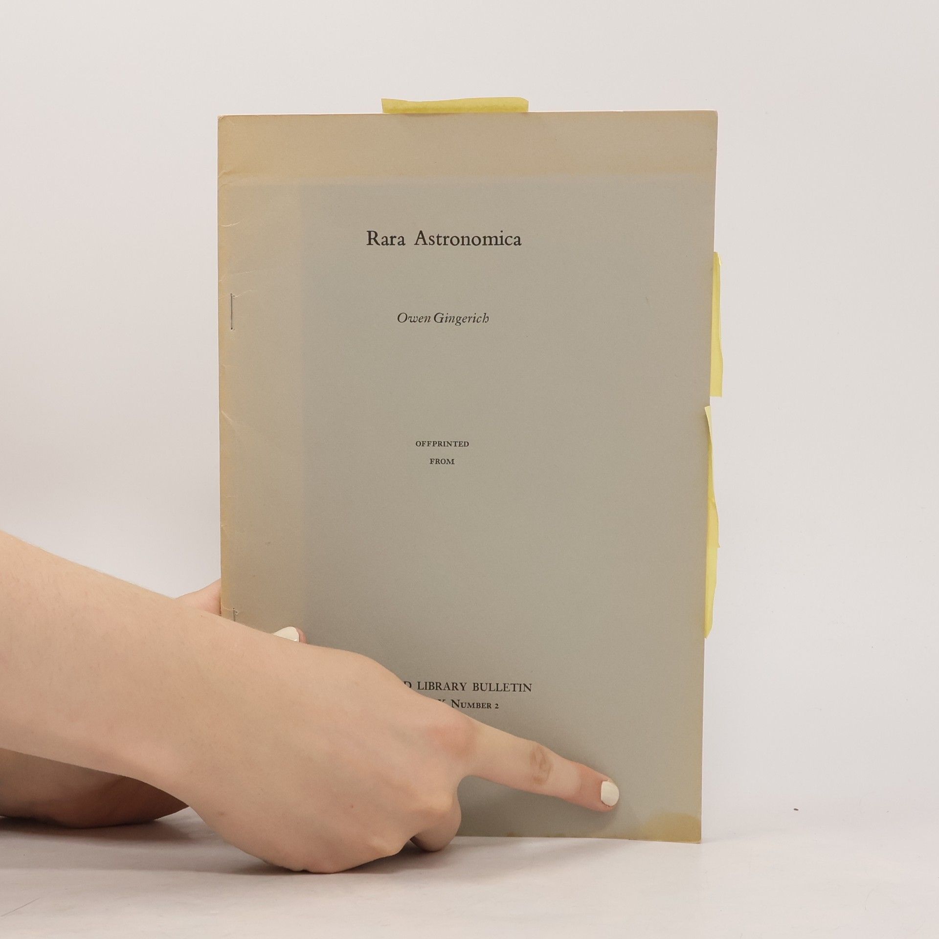 Owen Gingerich Rara Astronomica