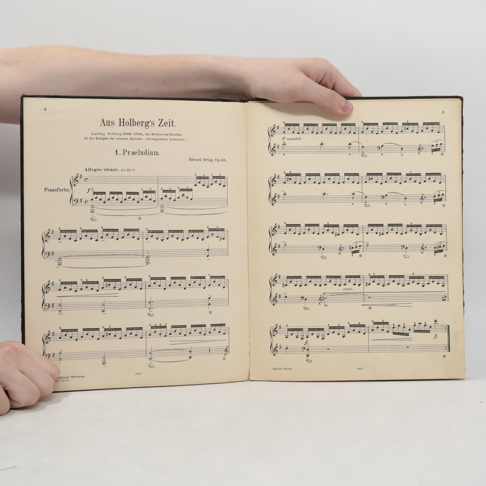 Edvard Grieg Aus Holbergs zeit. Suite im alten stil für pianoforte