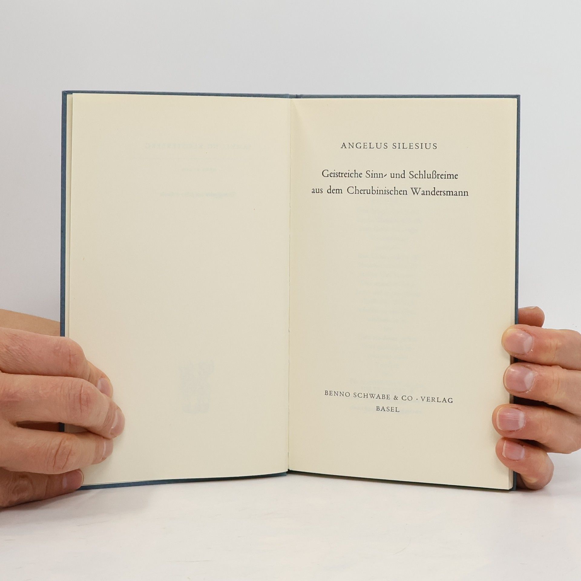 Angelus Silesius Geistreiche Sinn und Schlußreime aus dem Cherubinischen Wandersmann