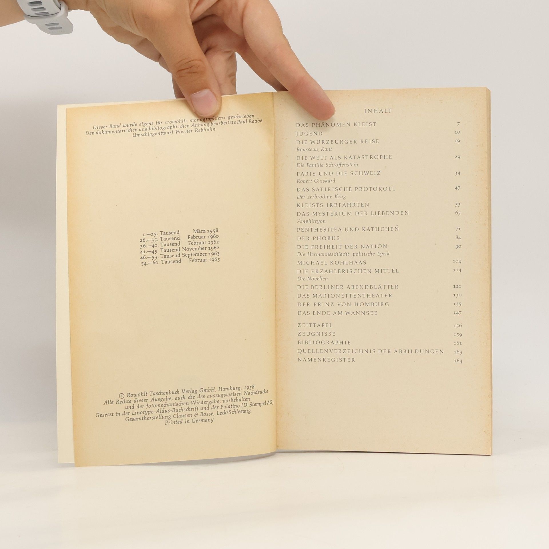 Heinrich von Kleist Heinrich von Kleist in Selbstzeugnissen und Bilddokumenten