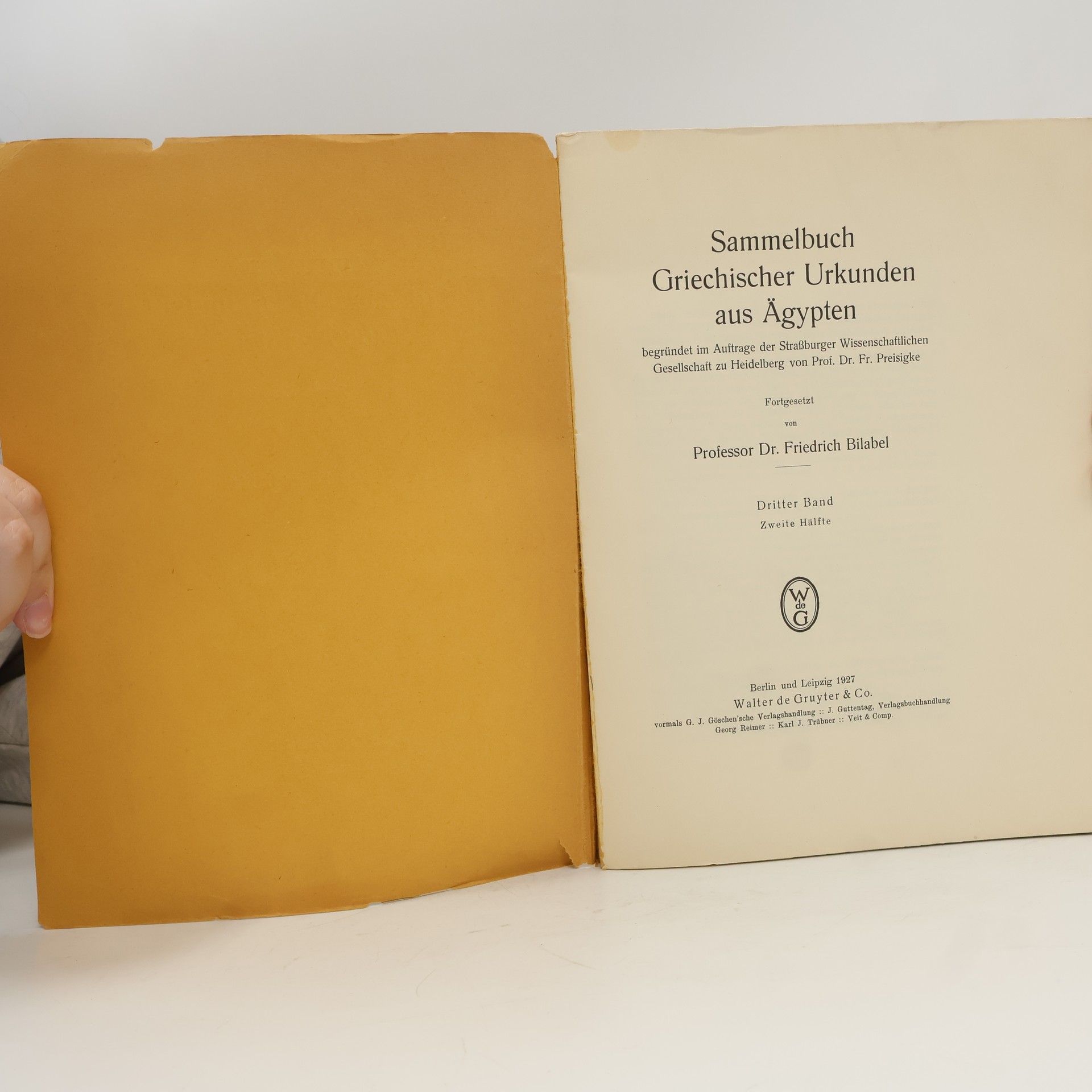 Fr. Preisigke Sammelbuch Griechischer Urkunden aus Ägypten