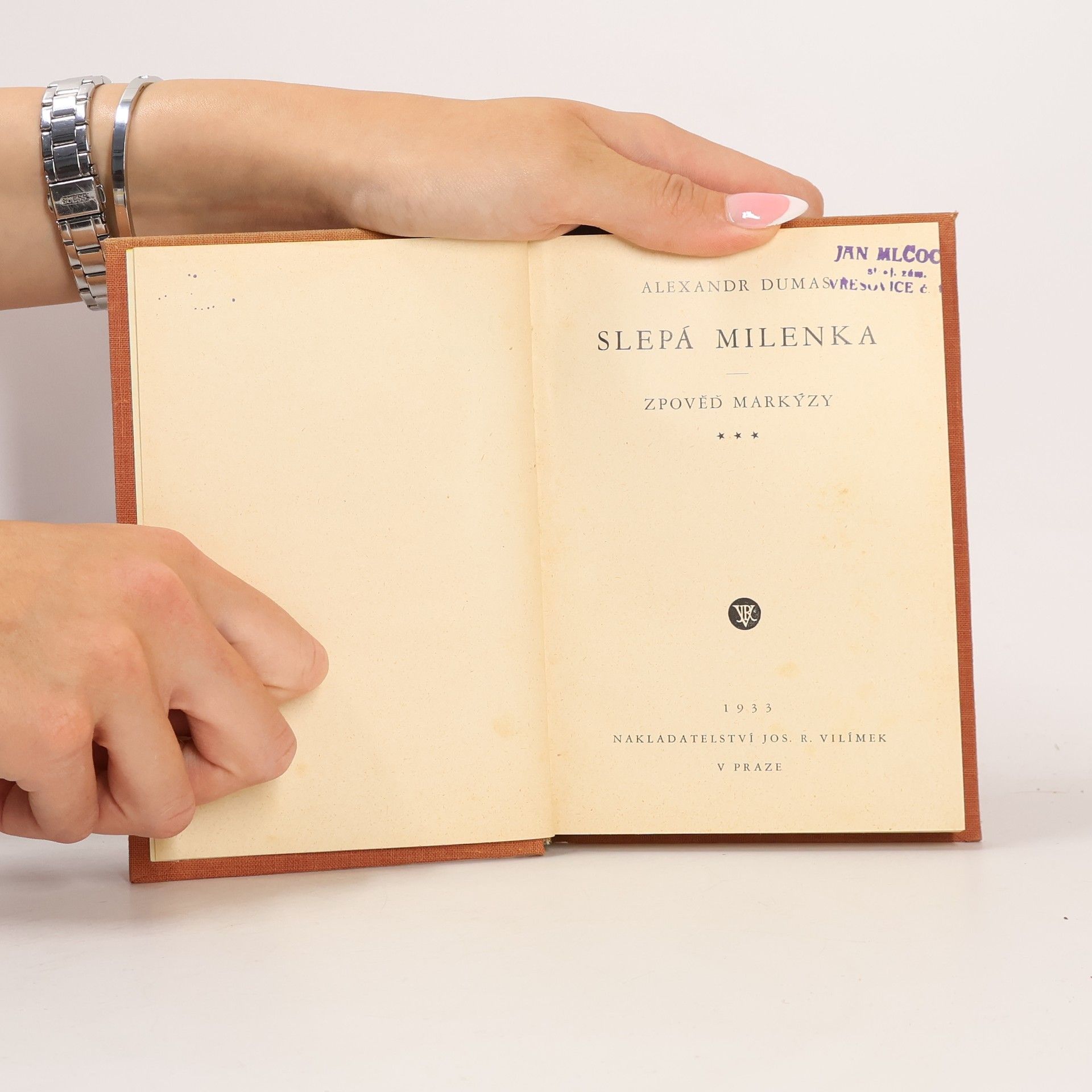 Alexandre Dumas starší Slepá milenka