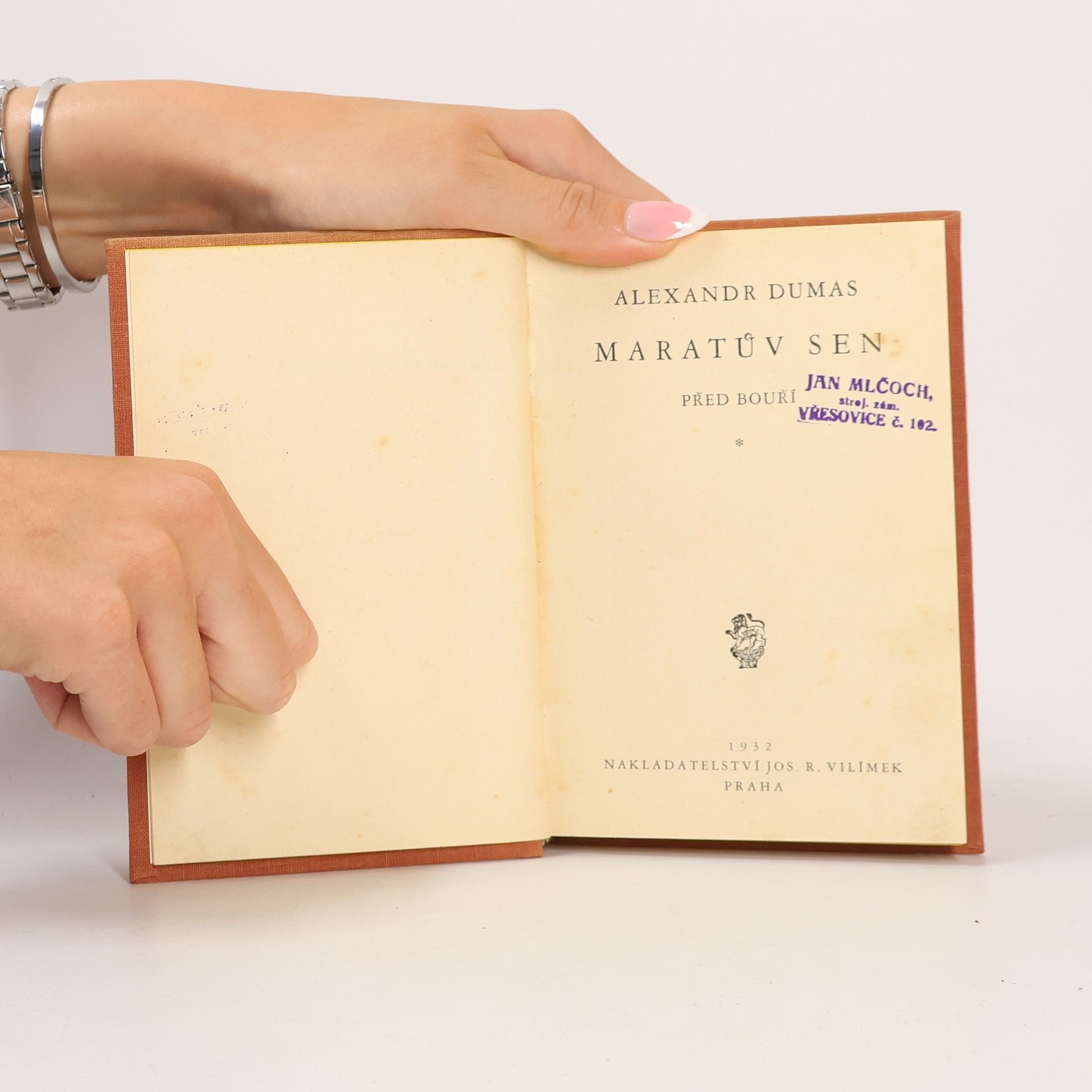Alexandre Dumas der Ältere Maratův sen. Před bouří