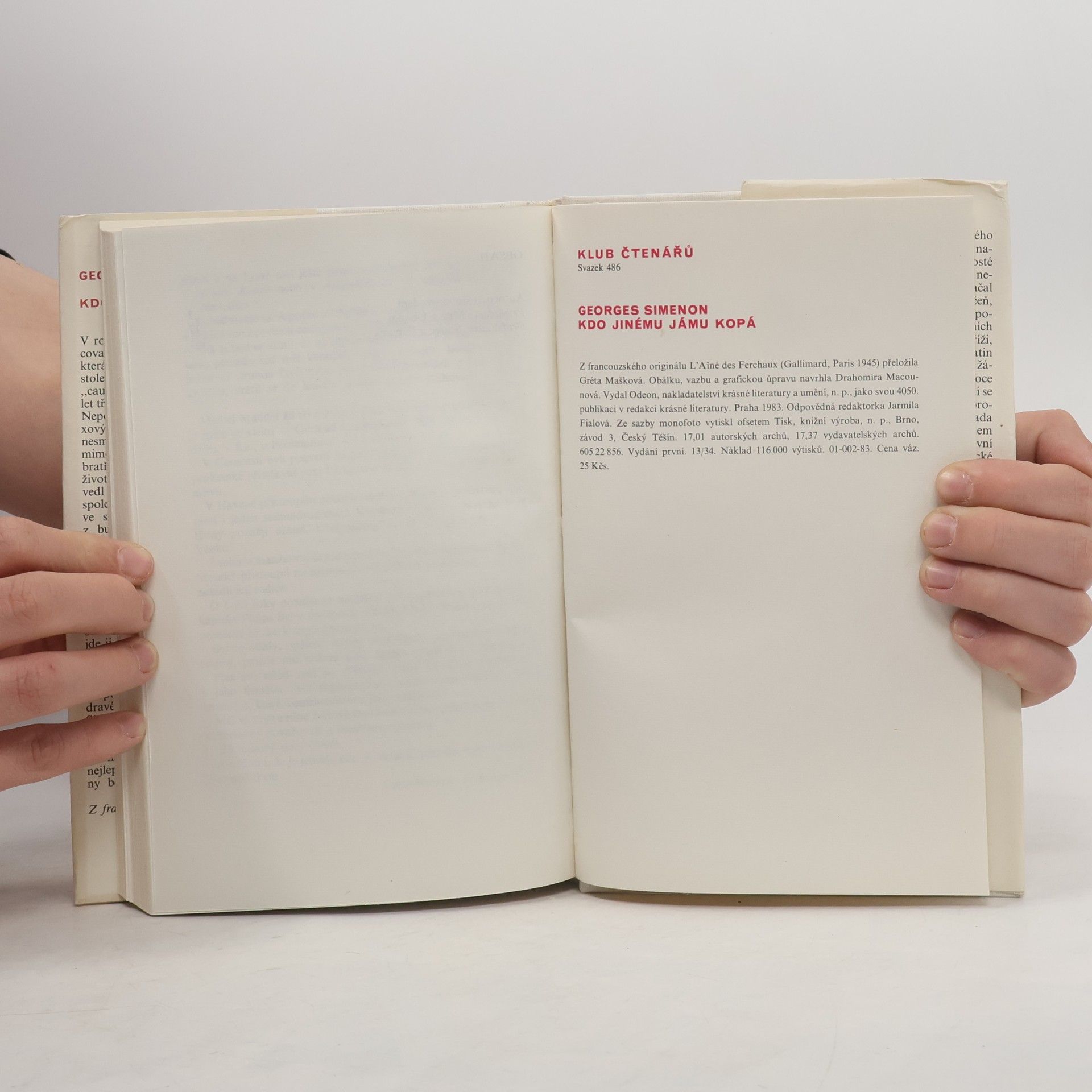 Georges Simenon Kdo jinému jámu kopá