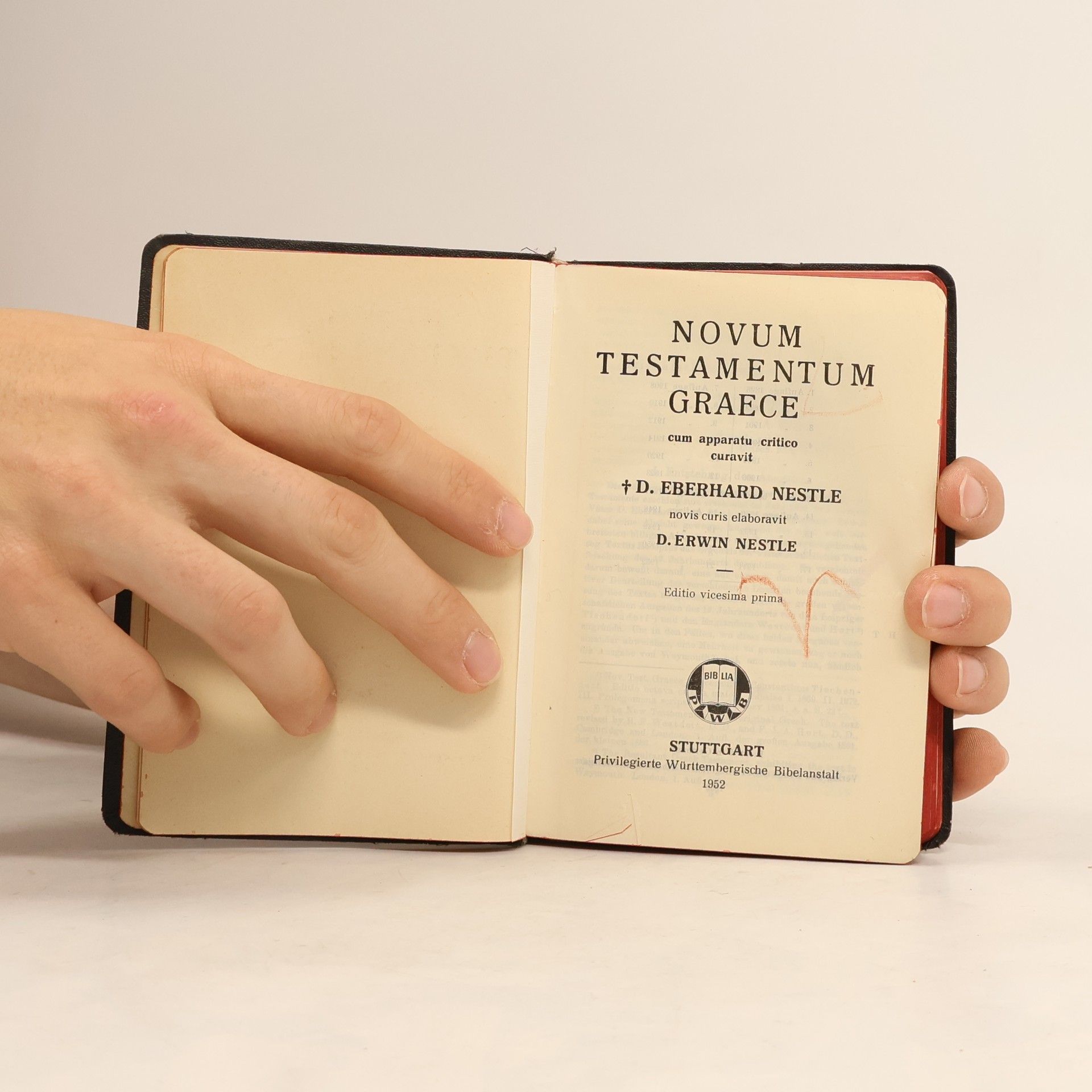 Eberhard Nestle Novum Testamentum Graece