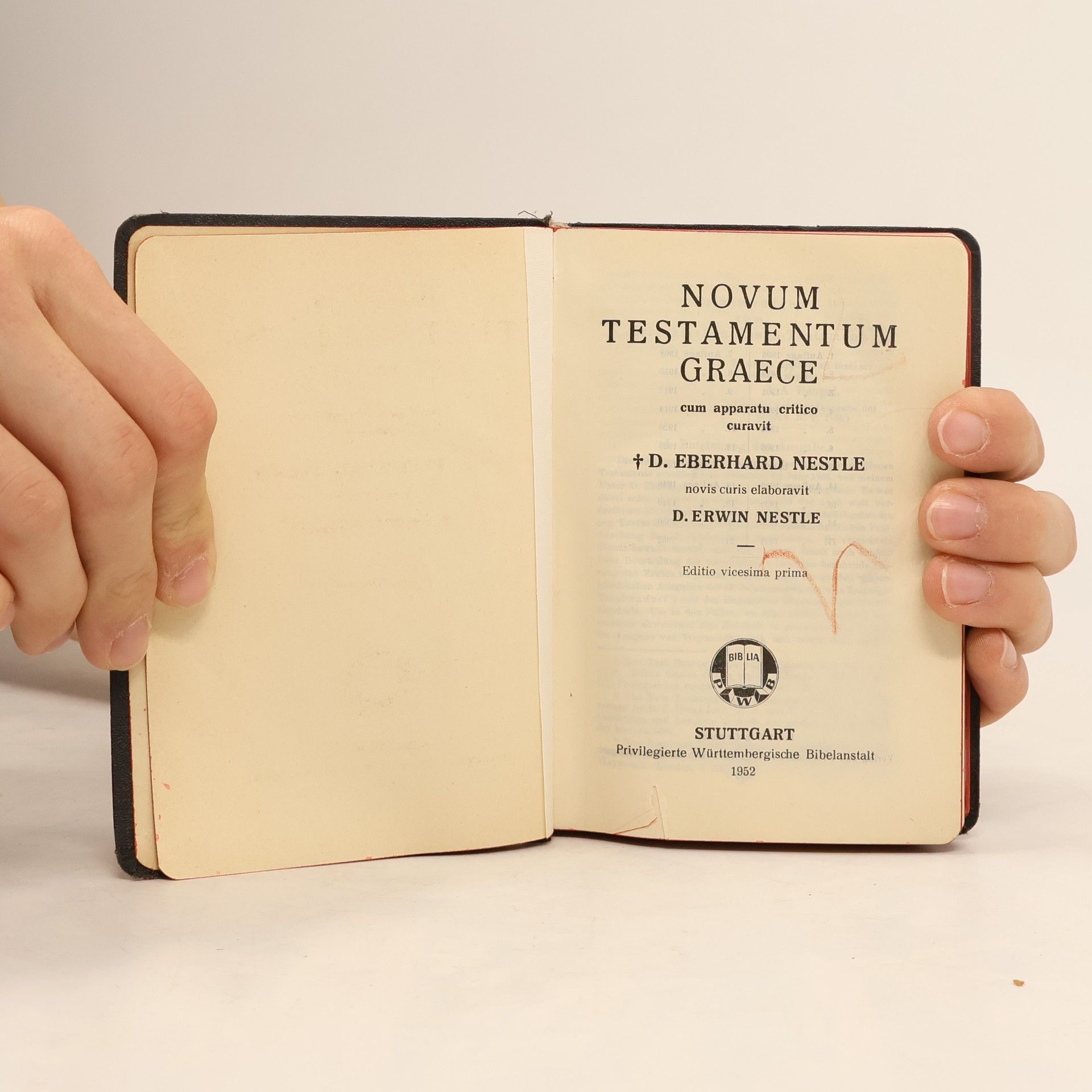 Eberhard Nestle Novum Testamentum Graece