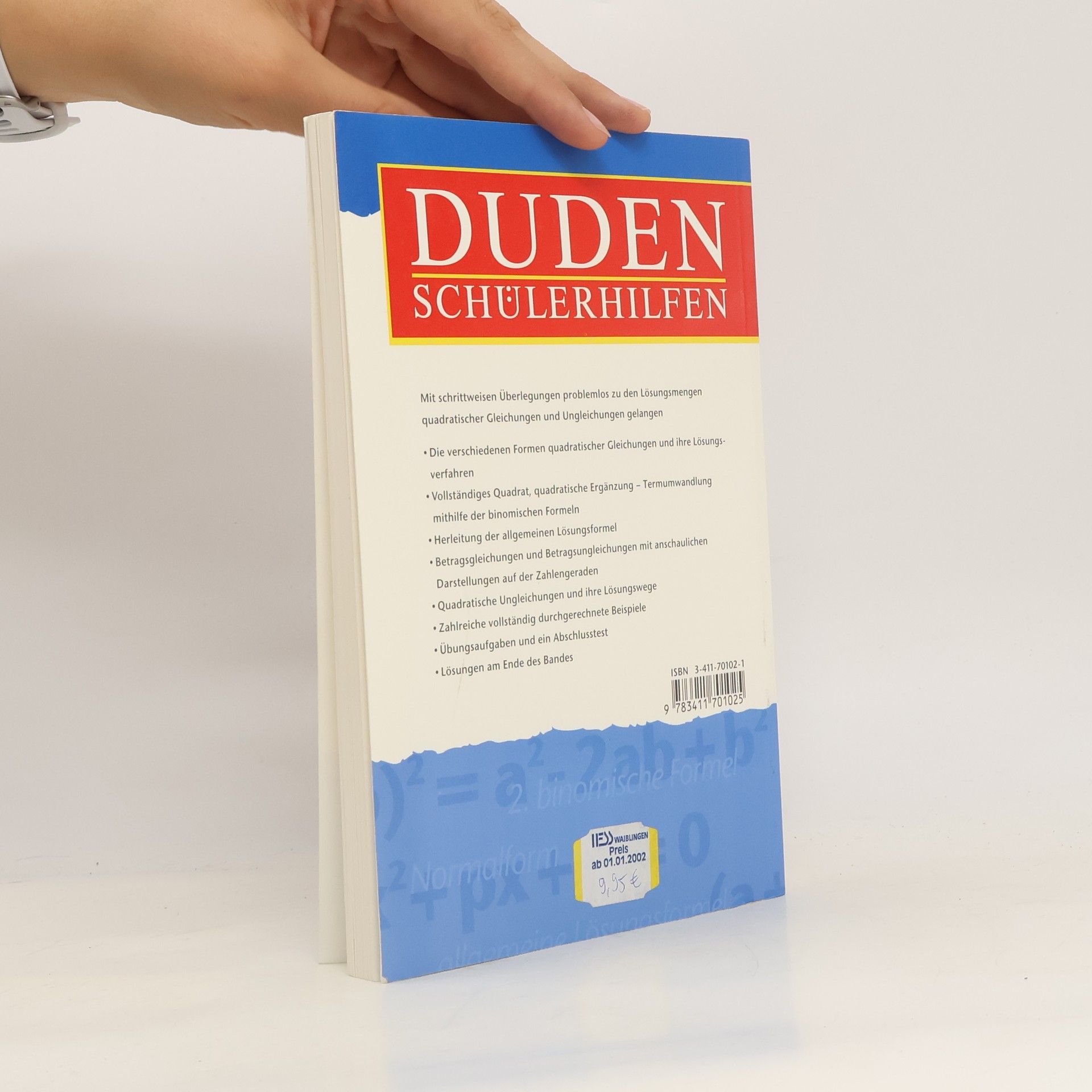Bibliographisches Institut & F. A. Brockhaus AG Duden Schülerhilfen - 9: Quadratische Gleichungen und Ungleichungen