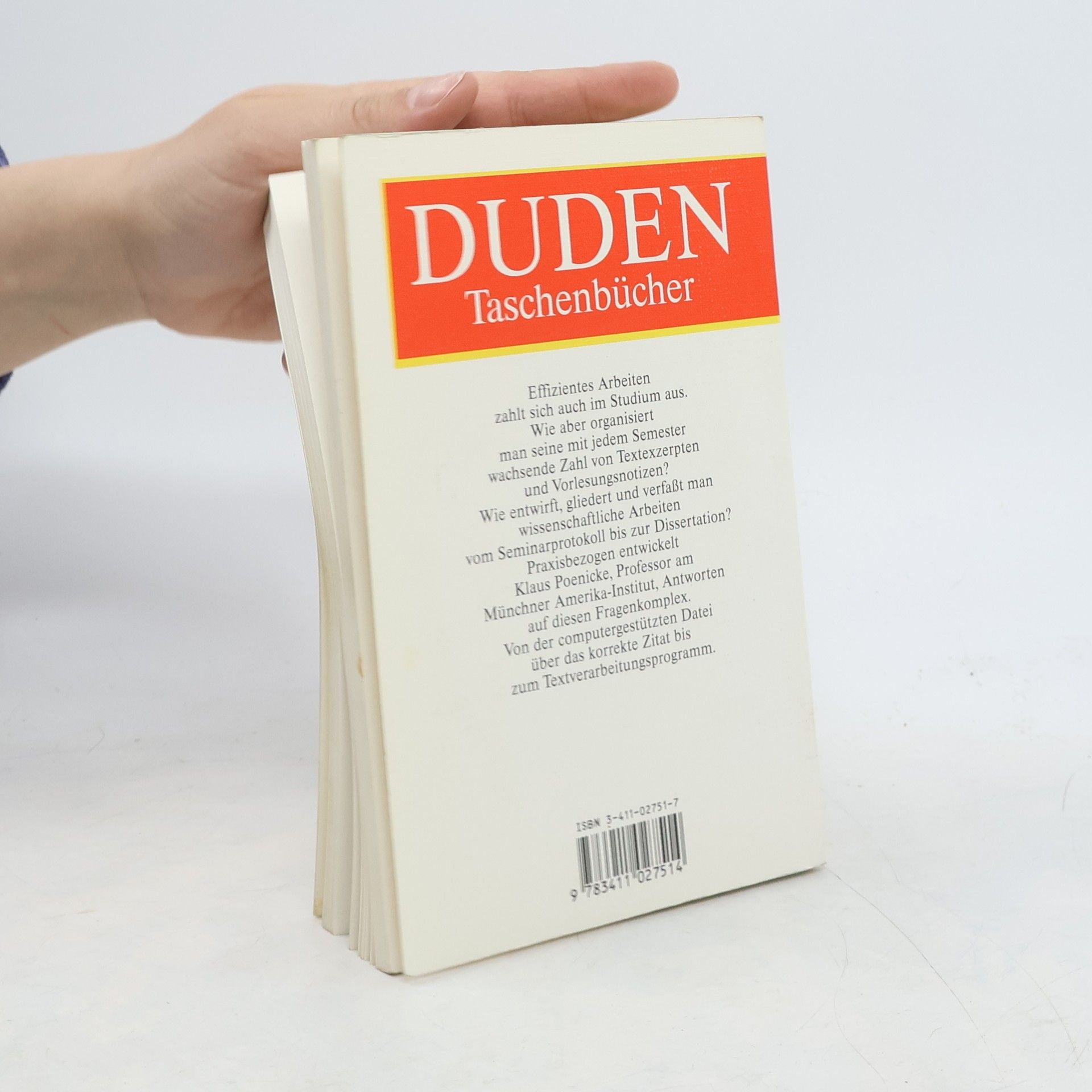 Klaus Poenicke Duden, Wie verfasst man wissenschaftliche Arbeiten?