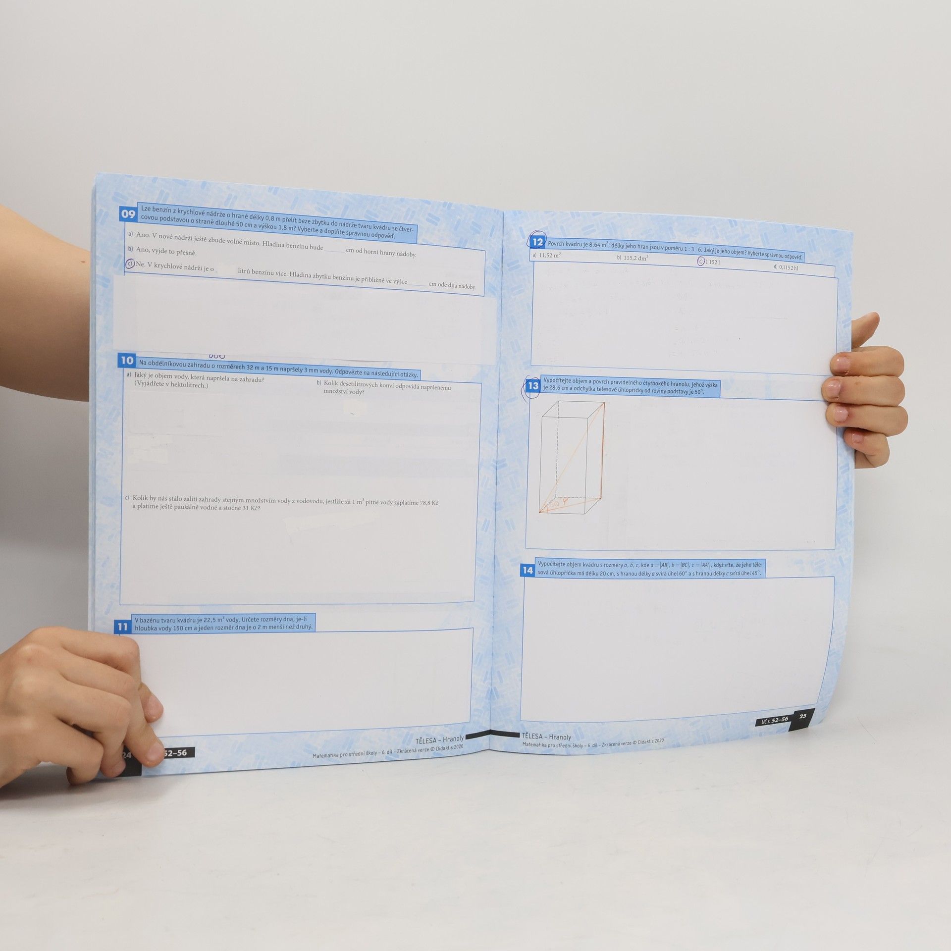Jakub Mrázek Matematika pro střední školy, 6. díl, Stereometrie, pracovní sešit, zkrácená verze